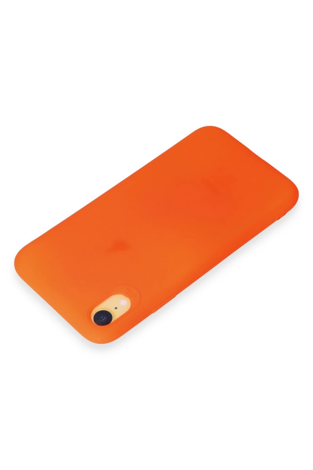 Newface iPhone XR Kılıf First Silikon - Parlak Turuncu