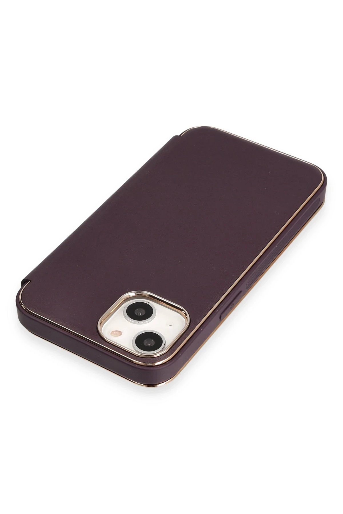 Newface iPhone 14 Kılıf Dolpin Kapaklı - Derin Mor