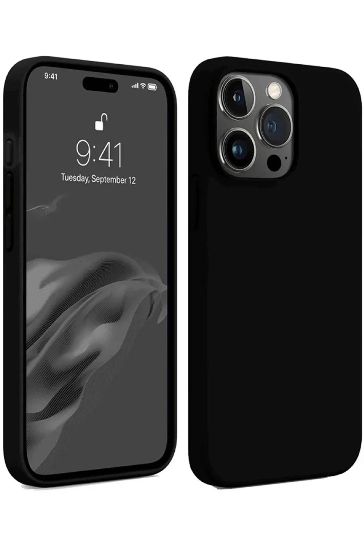 Newface iPhone 15 Pro Kılıf First Silikon - Siyah