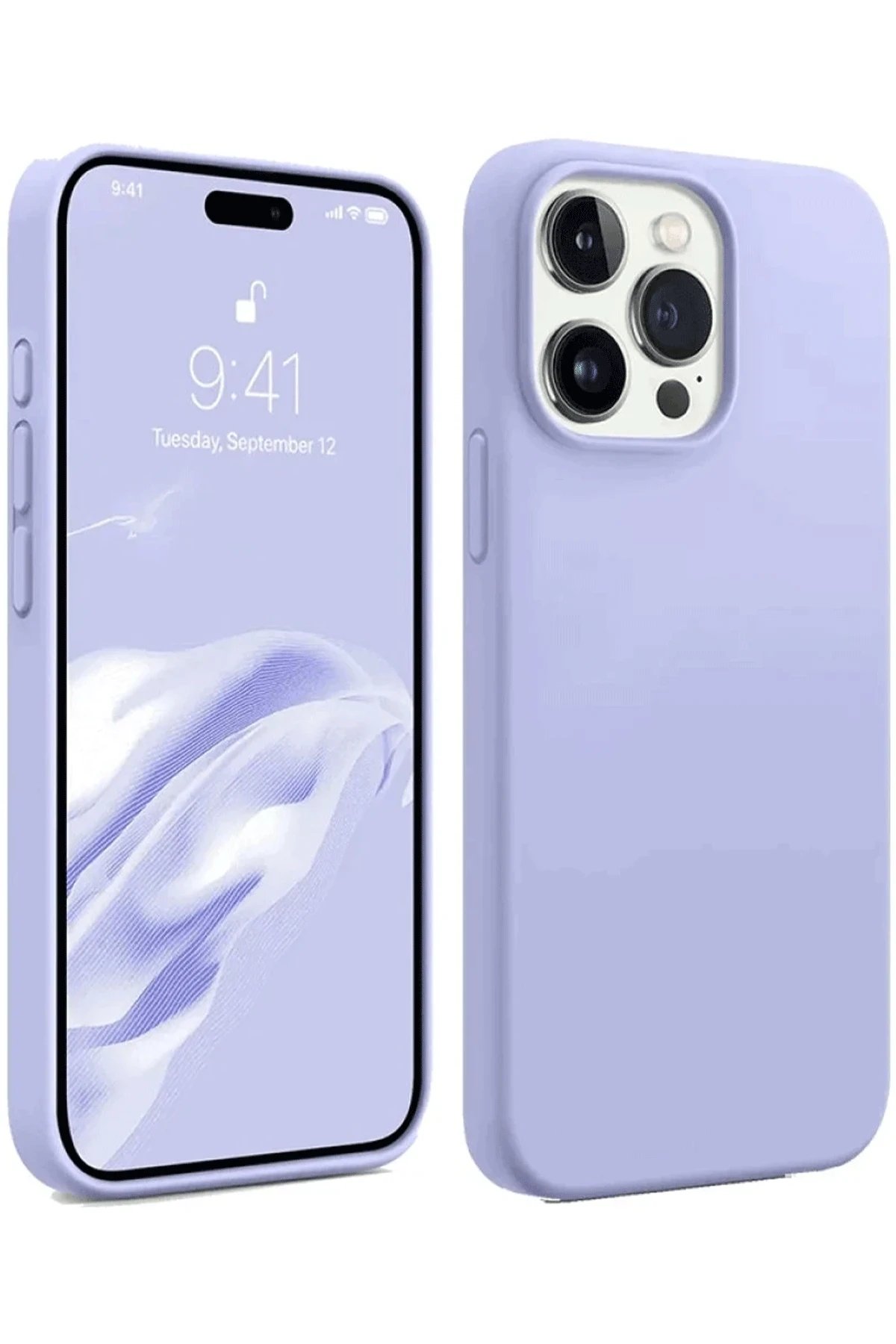 Newface iPhone 15 Pro Kılıf First Silikon - Lila