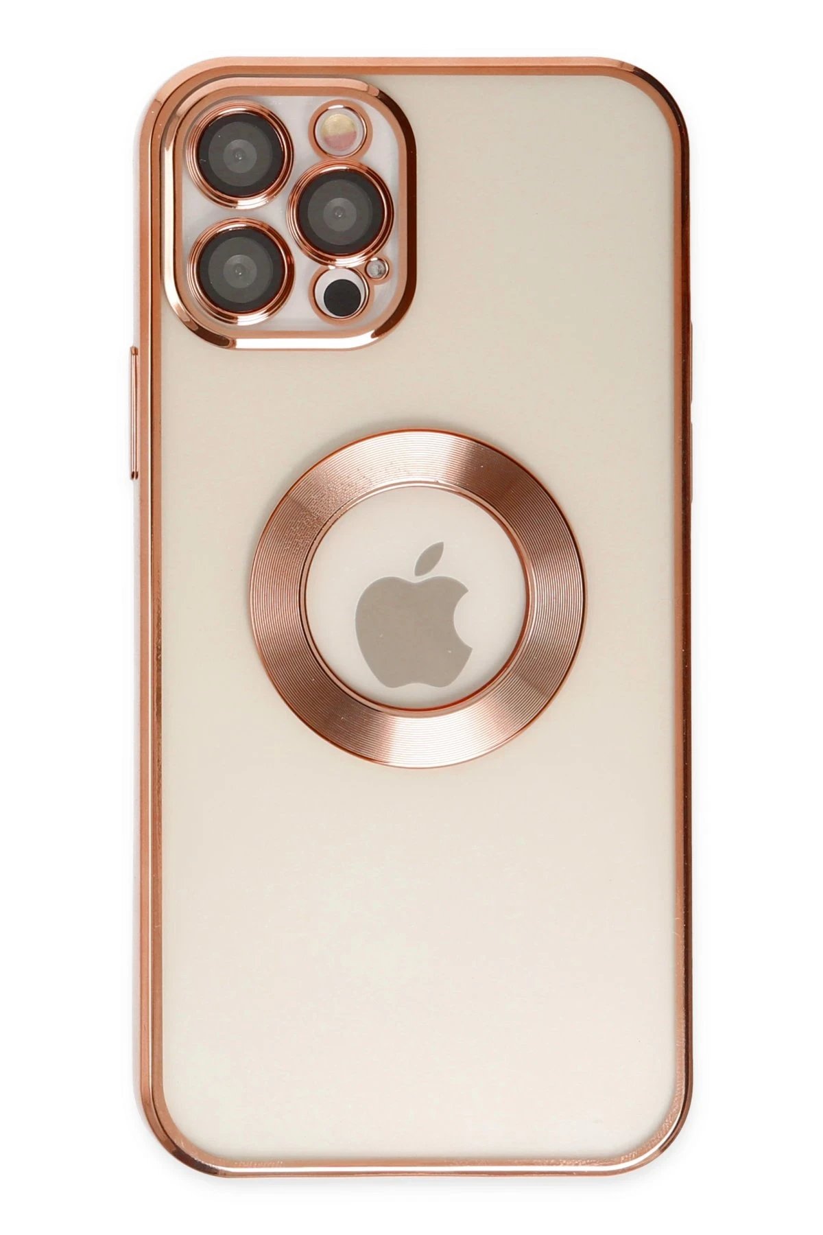Newface iPhone 12 Pro Max Kılıf Slot Silikon - Rose Gold