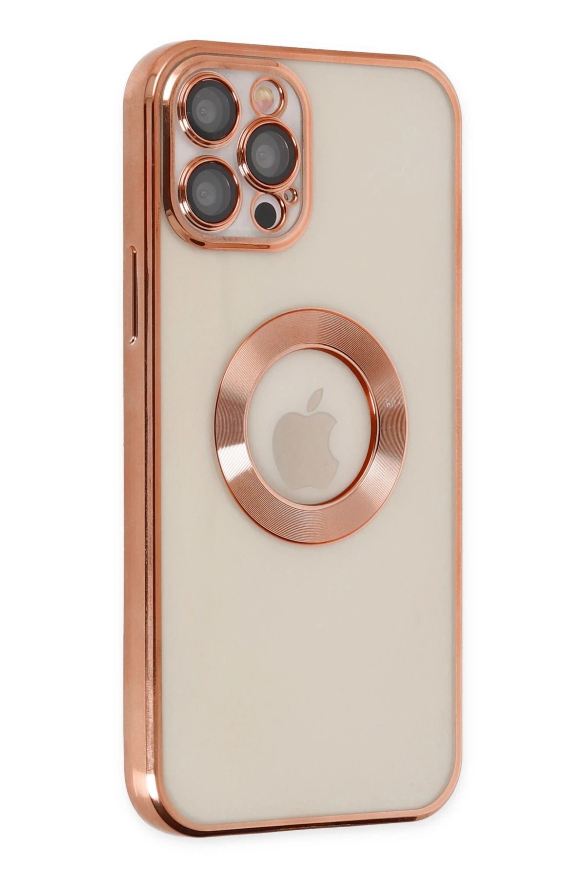 Newface iPhone 12 Pro Max Kılıf Slot Silikon - Rose Gold
