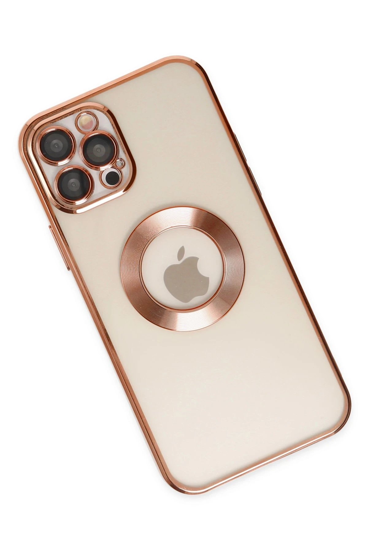 Newface iPhone 12 Pro Max Kılıf Slot Silikon - Rose Gold