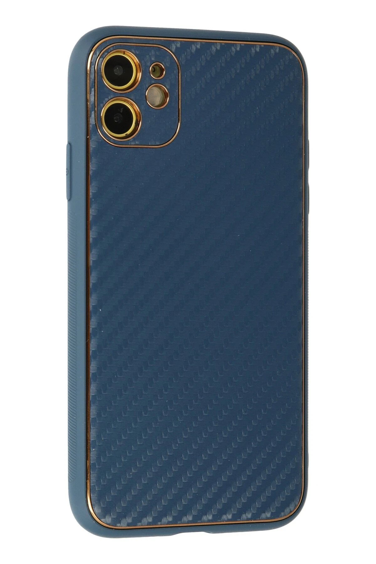 Newface iPhone 12 Kılıf Coco Karbon Silikon - Mavi