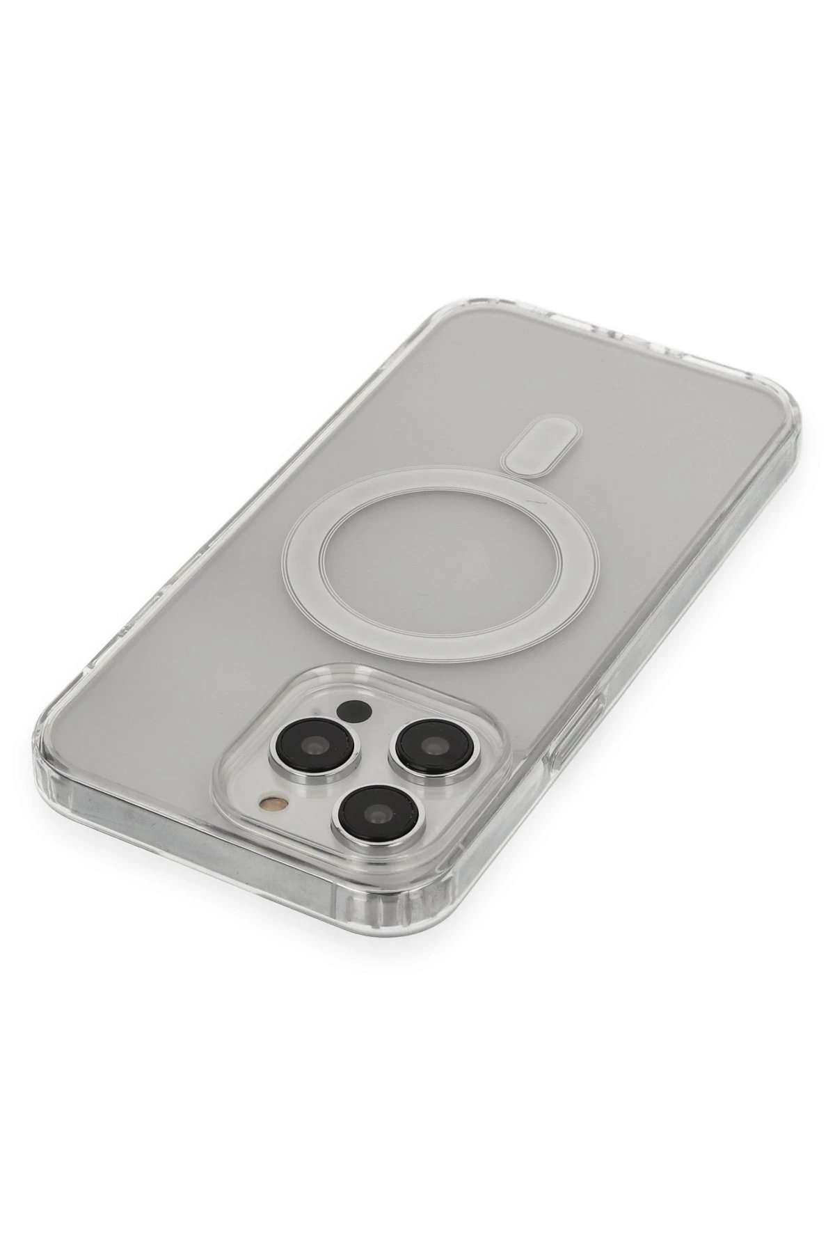 Newface iPhone 14 Pro Max Kılıf Matte Şeffaf Magneticsafe - Şeffaf