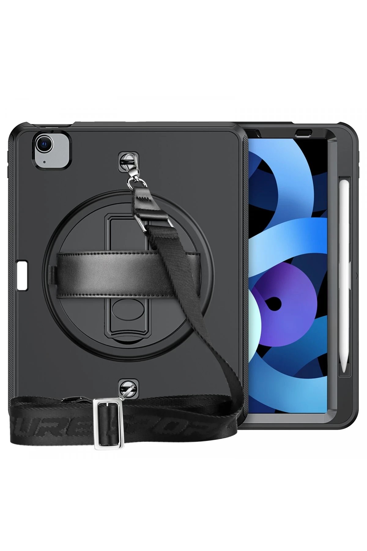 Newface iPad Pro 11 (2020) Kılıf Strap-C Otterbox Tablet Kapak - Siyah