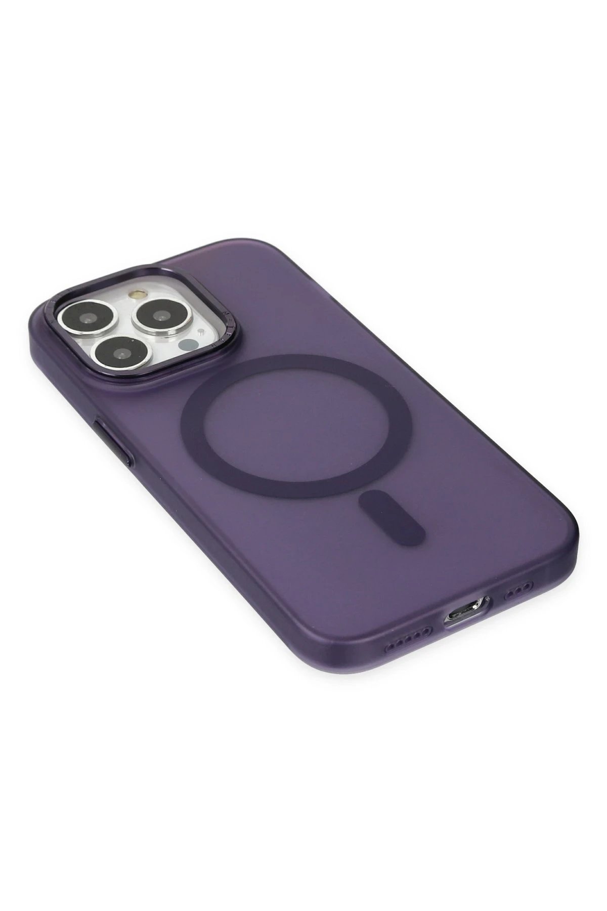 Newface iPhone 13 Pro Kılıf Lodos Magneticsafe Mat Kapak - Mor