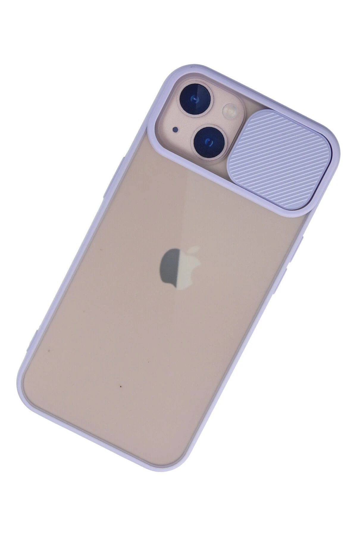 Newface iPhone 13 Kılıf Palm Buzlu Kamera Sürgülü Silikon - Lila