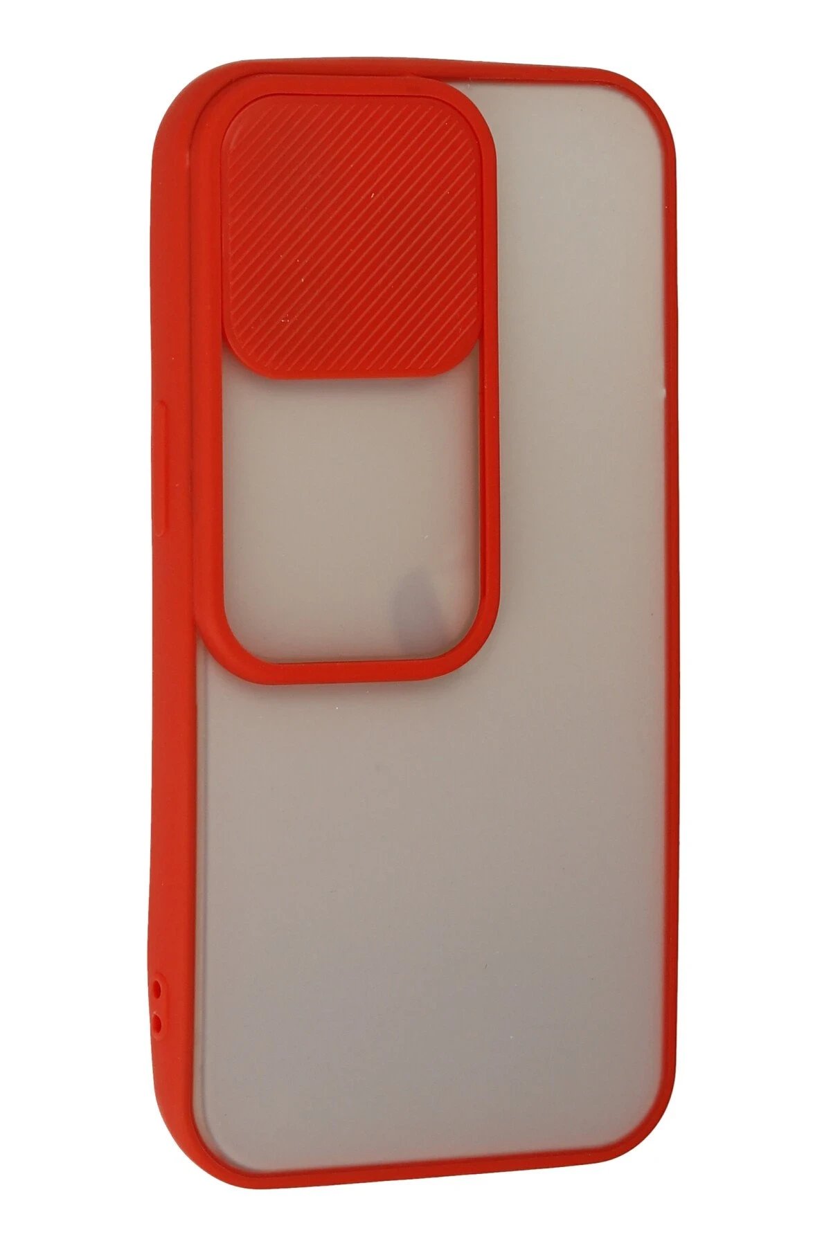 Newface iPhone 13 Pro Kılıf Palm Buzlu Kamera Sürgülü Silikon - Kırmızı