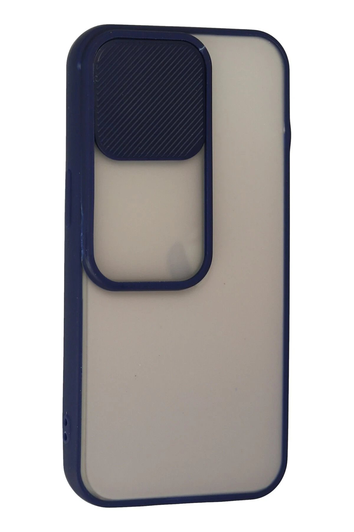 Newface iPhone 13 Pro Kılıf Palm Buzlu Kamera Sürgülü Silikon - Lacivert