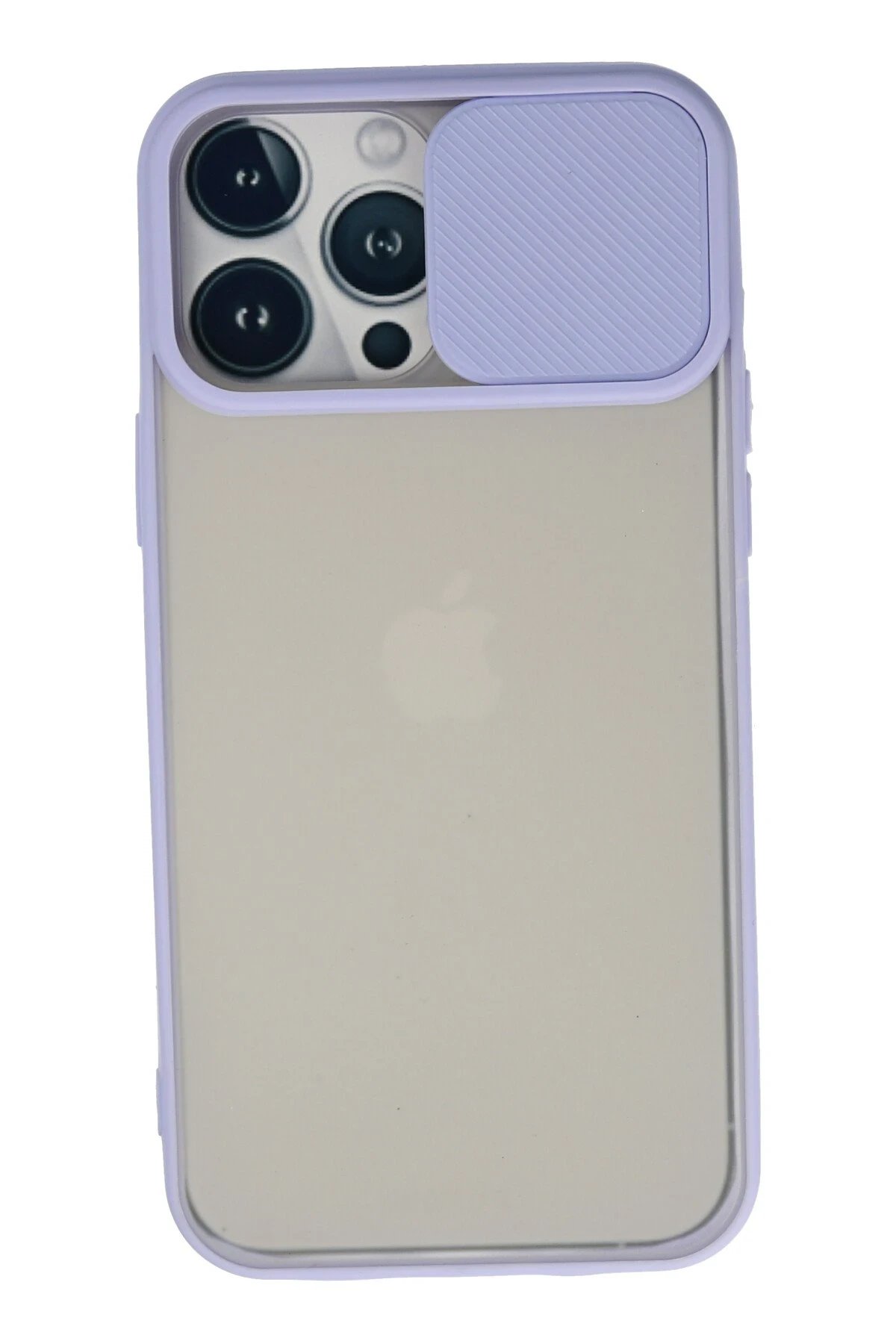 Newface iPhone 13 Pro Max Kılıf Palm Buzlu Kamera Sürgülü Silikon - Lila