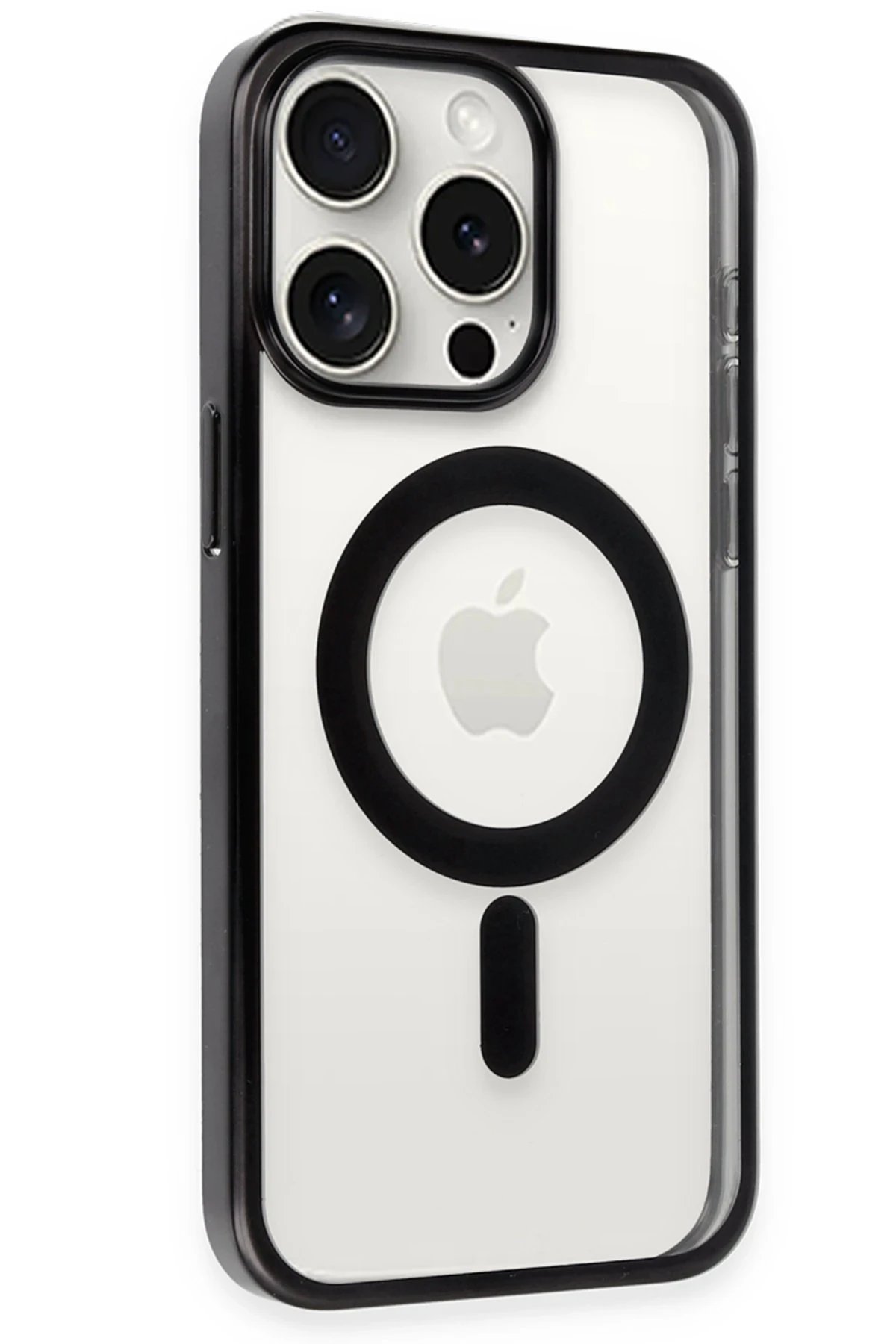 Newface iPhone 15 Pro Max Kılıf Erozi Magsafe Kapak - Siyah