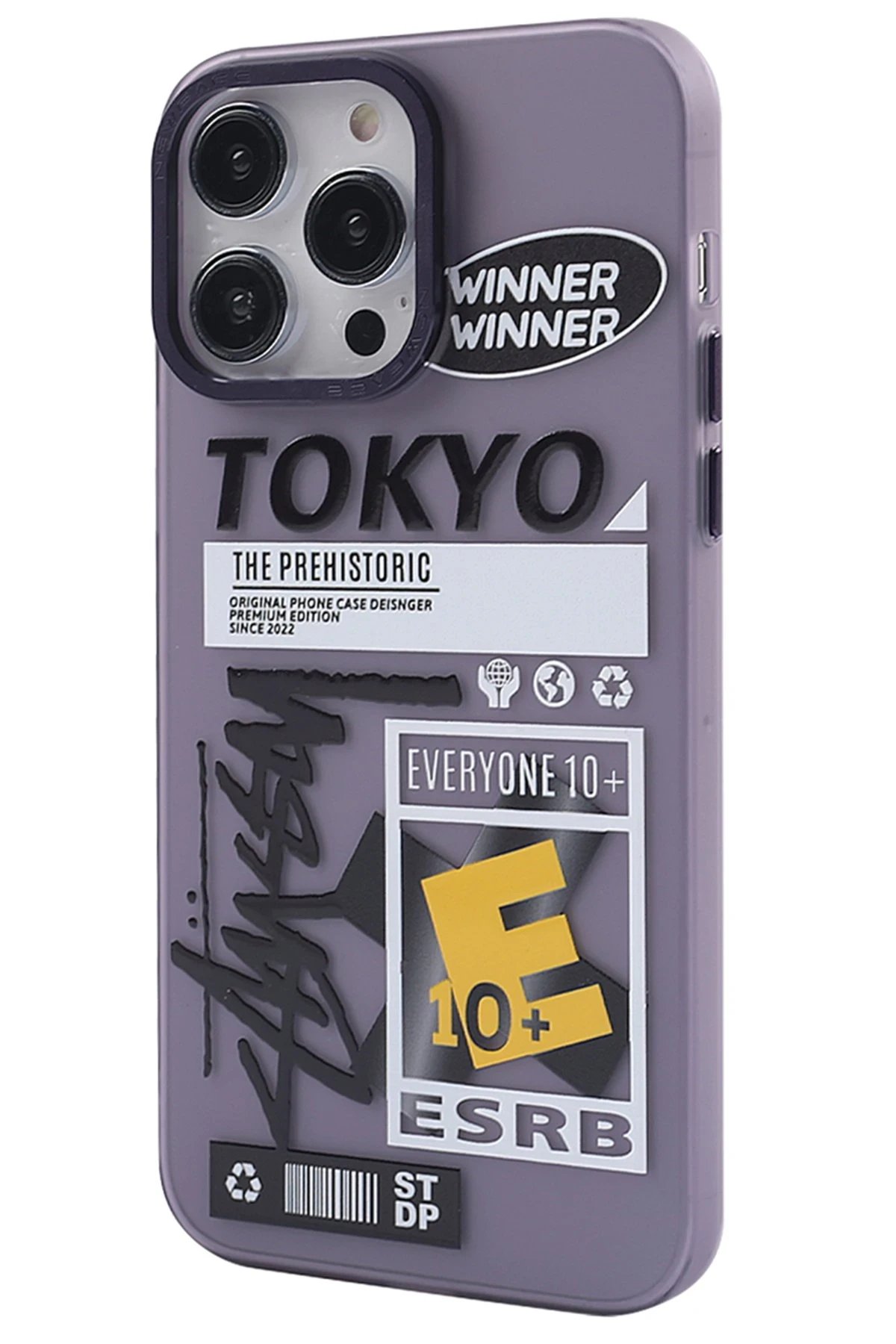 Newface iPhone 13 Pro Max Kılıf Prada Desenli Kapak - Prada Mor - 2