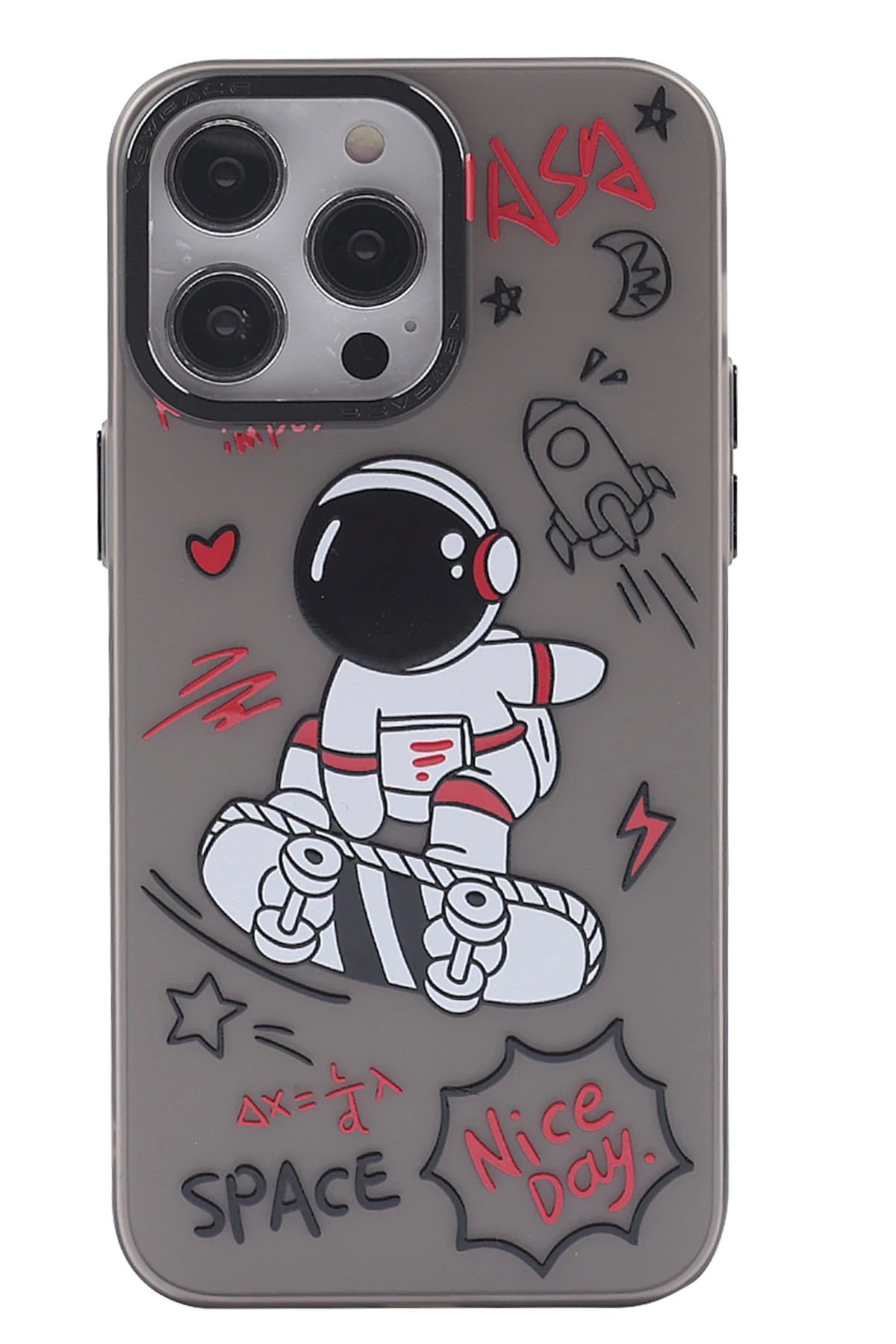 Newface iPhone 13 Pro Max Kılıf Prada Desenli Kapak - Prada Siyah - 1