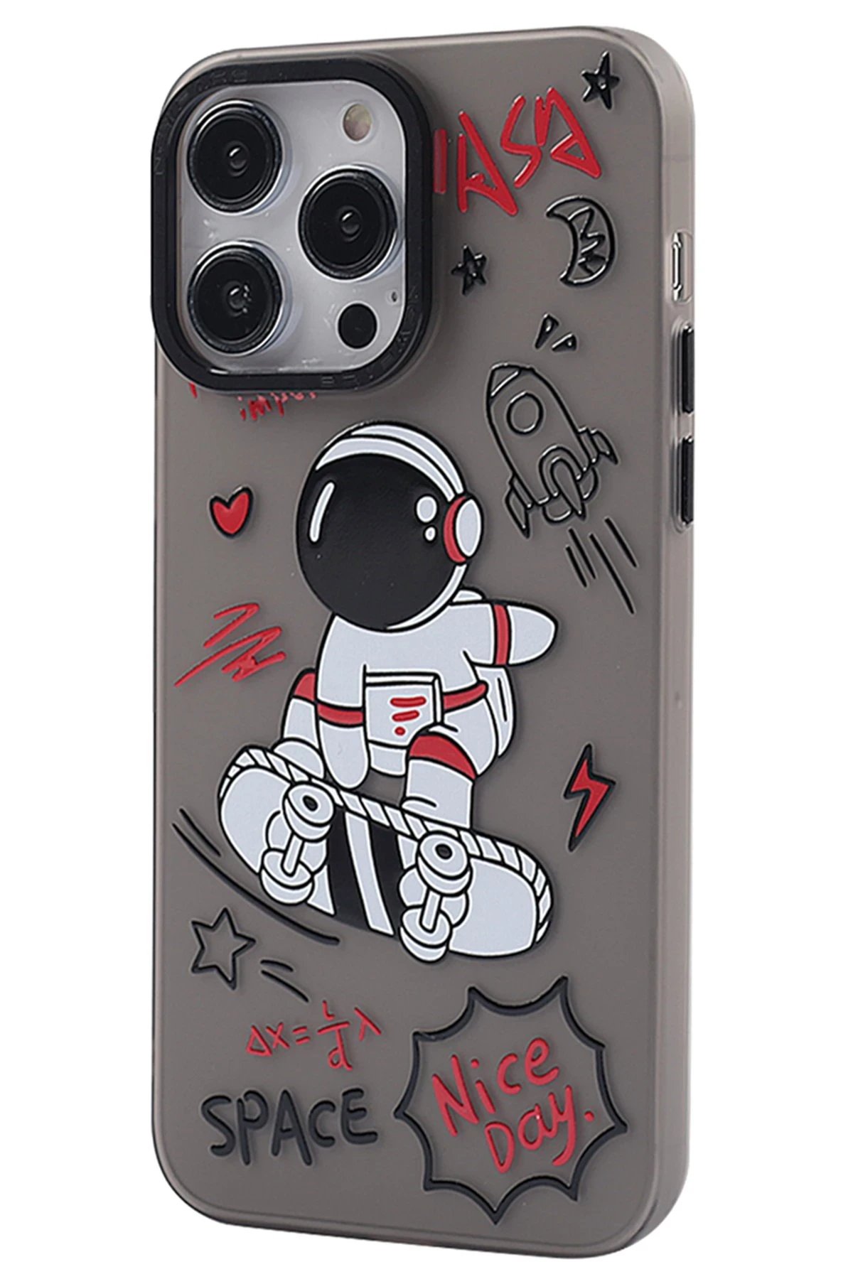 Newface iPhone 13 Pro Max Kılıf Prada Desenli Kapak - Prada Siyah - 1