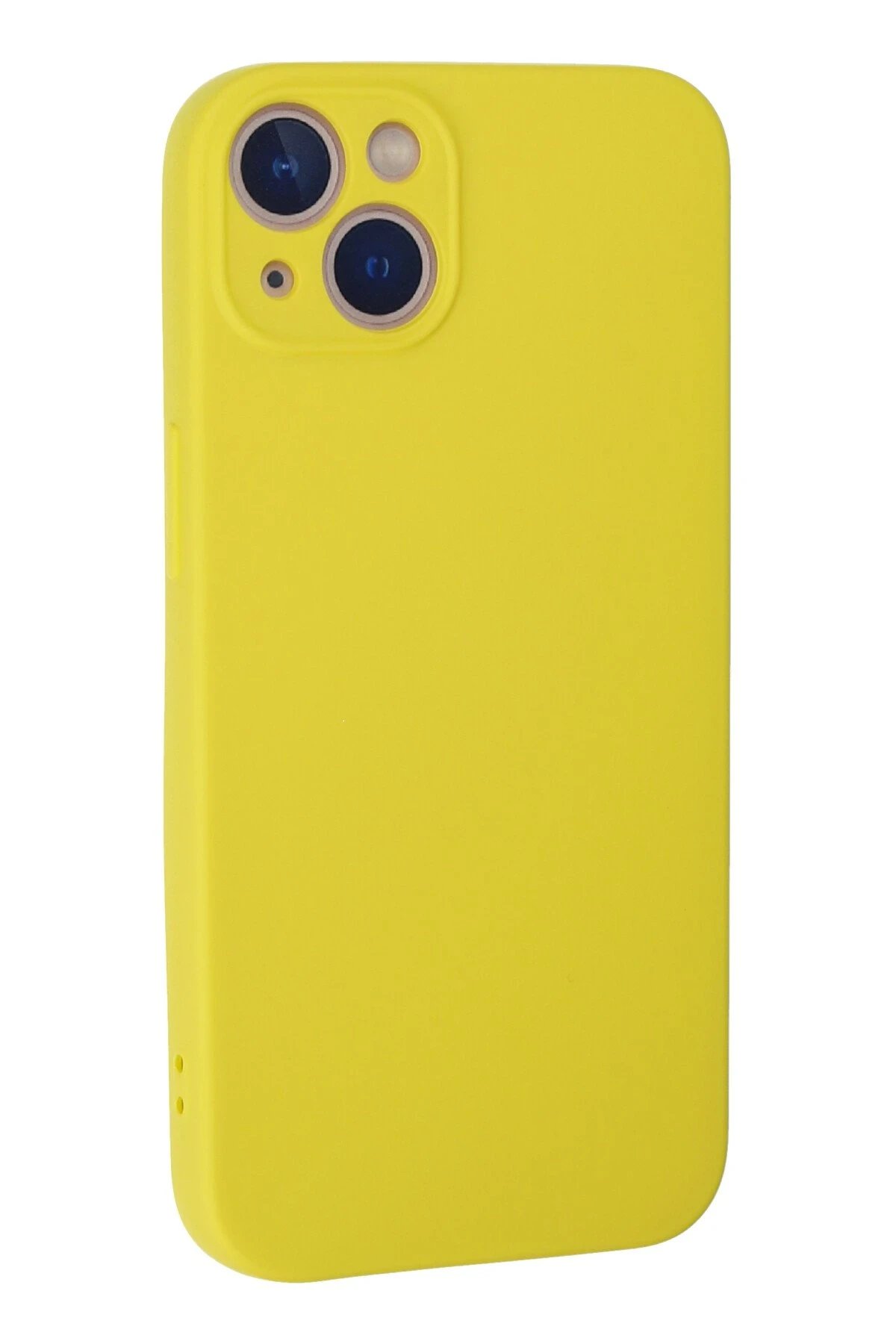 Newface iPhone 13 Mini Kılıf Nano içi Kadife Silikon - Sarı