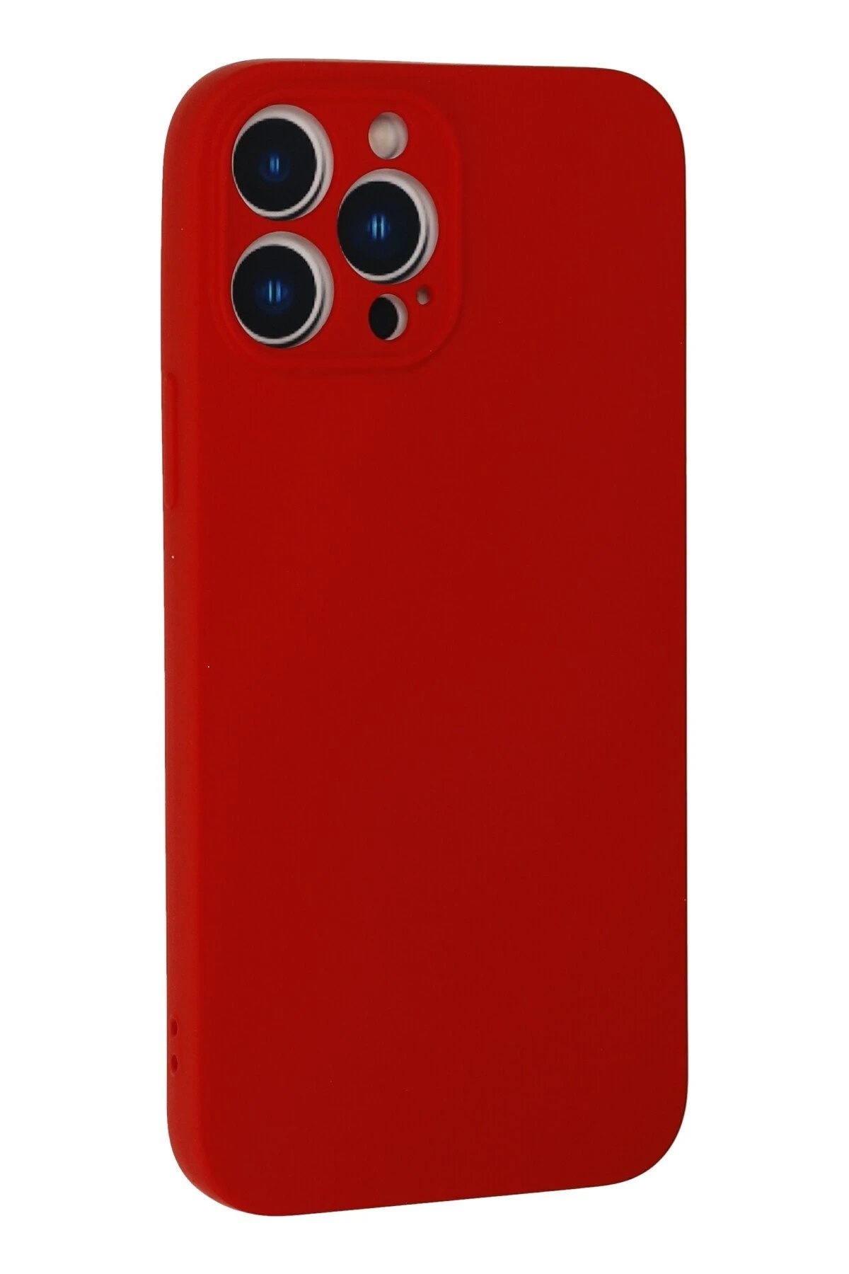 Newface iPhone 13 Pro Max Kılıf Nano içi Kadife Silikon - Kırmızı