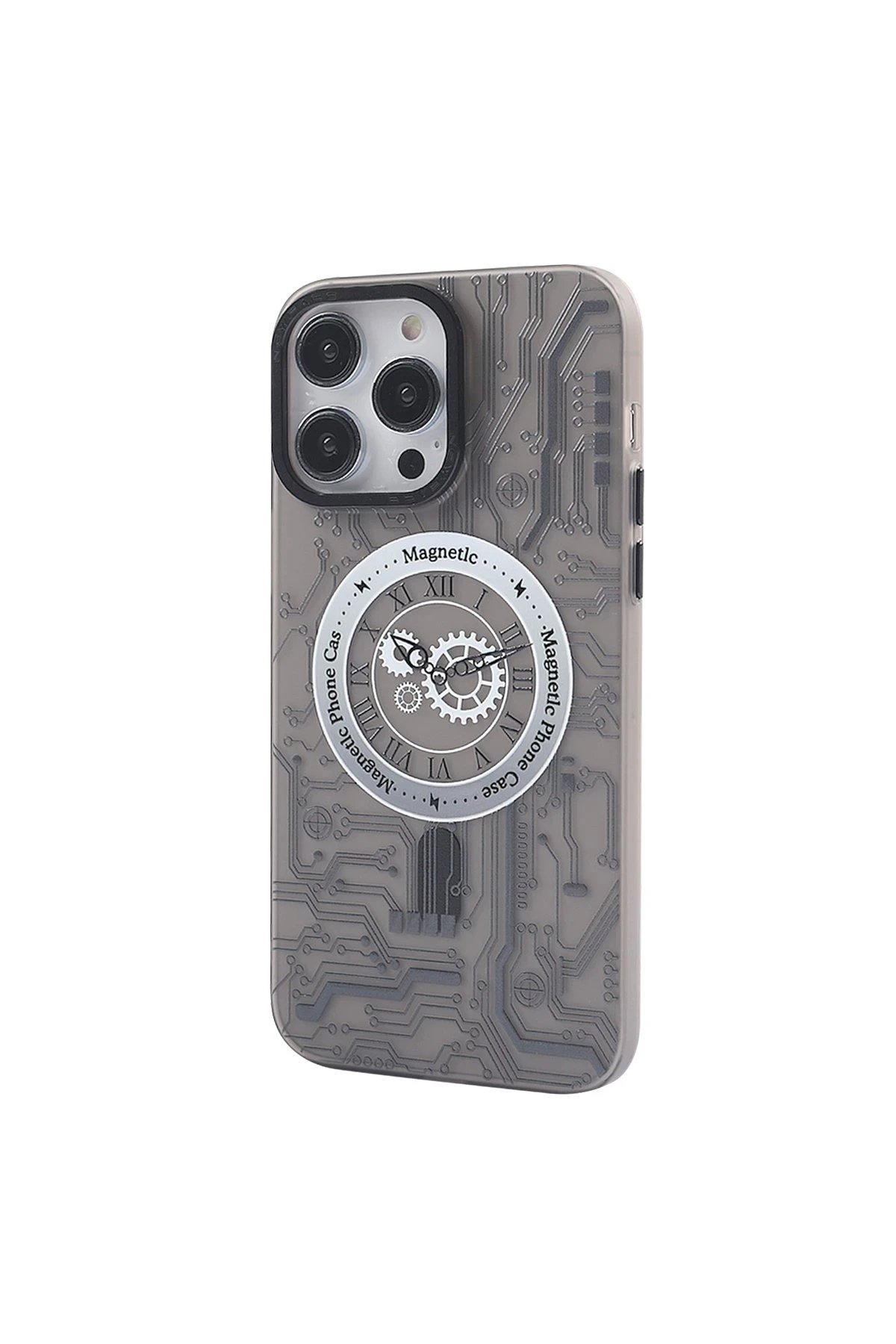 Newface iPhone 14 Pro Kılıf Apollo Magneticsafe Desenli Kapak - Apollo Siyah - 1