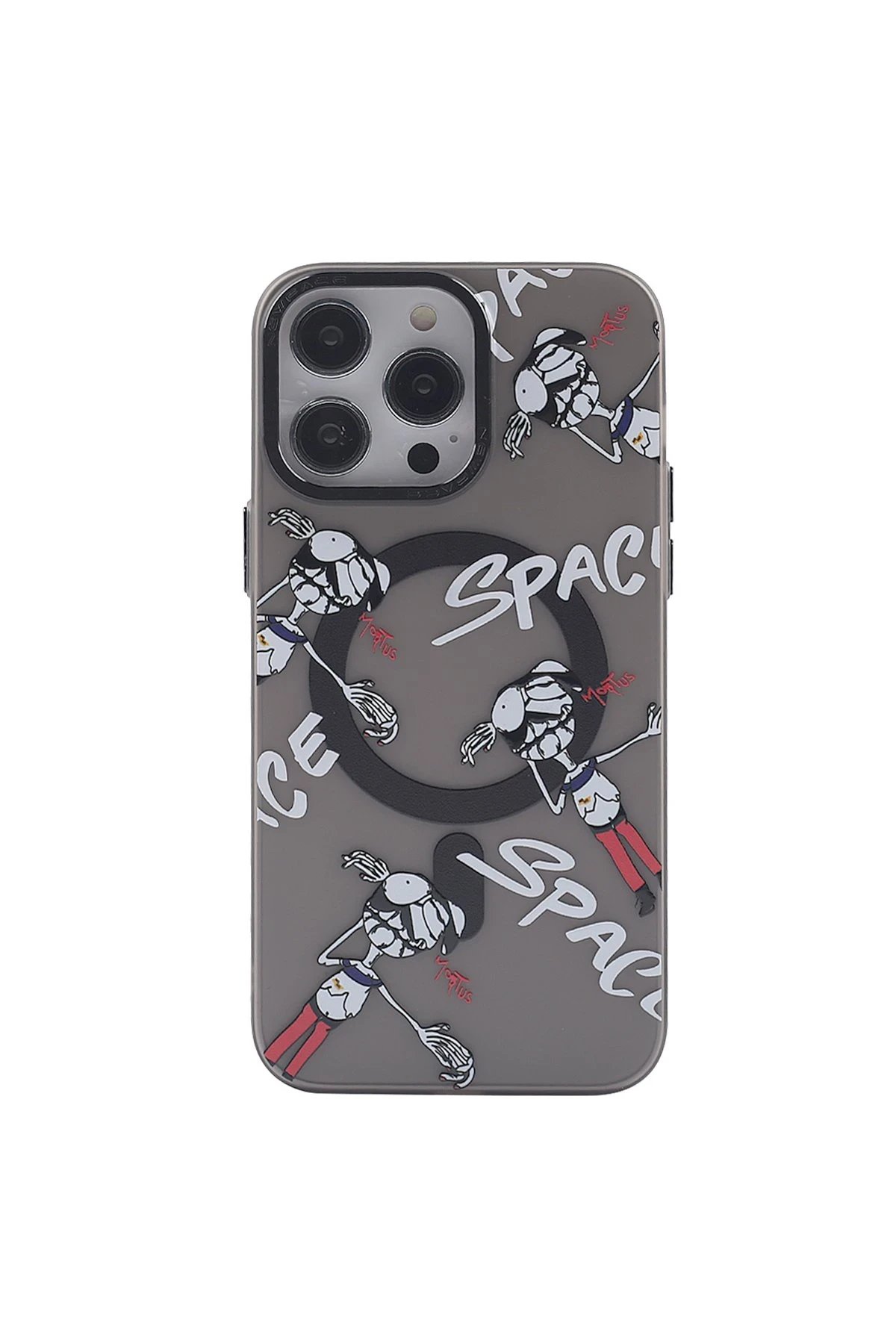 Newface iPhone 14 Pro Kılıf Apollo Magneticsafe Desenli Kapak - Apollo Siyah - 3