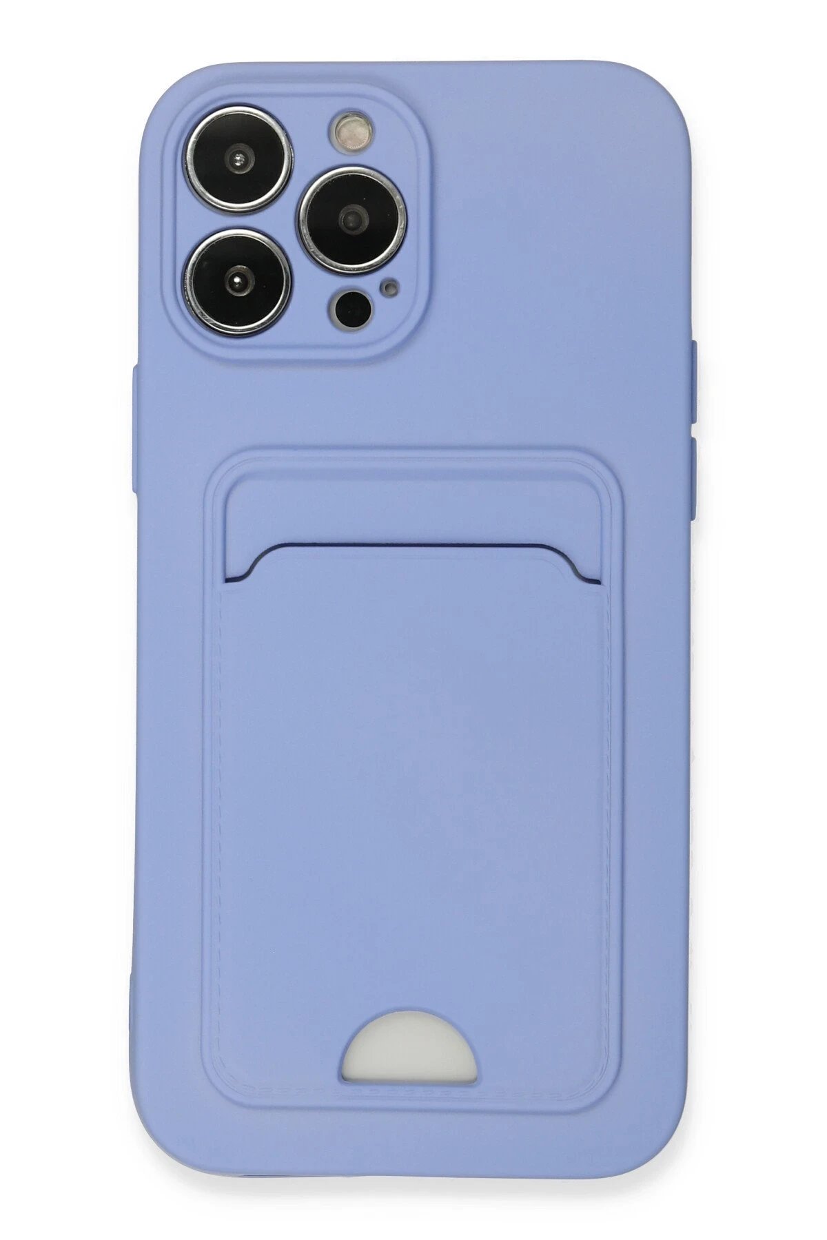 Newface iPhone 13 Pro Max Kılıf Kelvin Kartvizitli Silikon - Lila