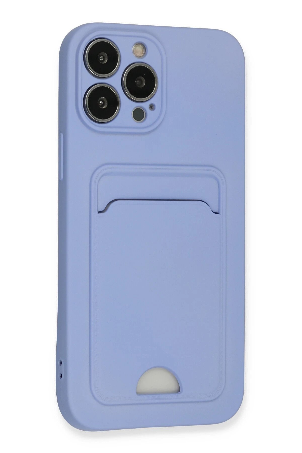 Newface iPhone 13 Pro Max Kılıf Kelvin Kartvizitli Silikon - Lila