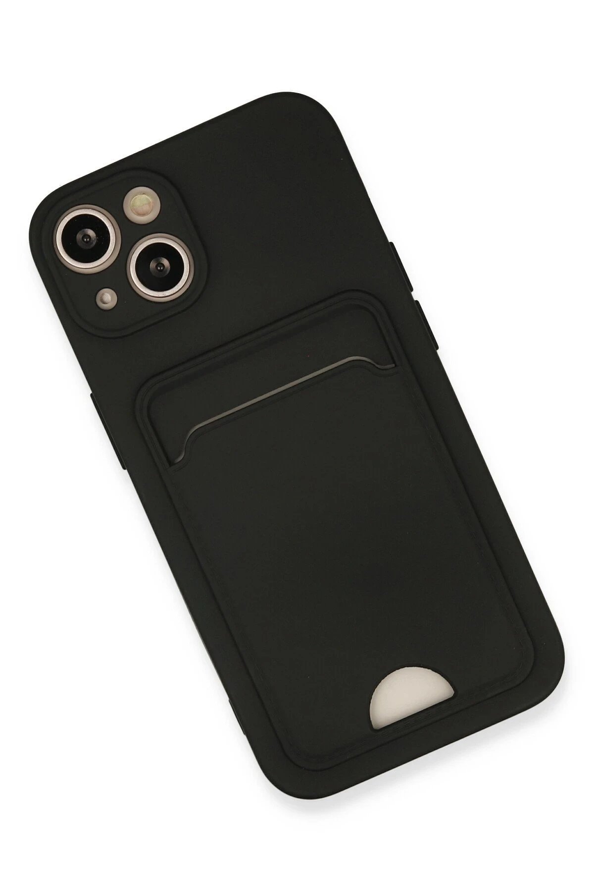 Newface iPhone 13 Kılıf Kelvin Kartvizitli Silikon - Siyah