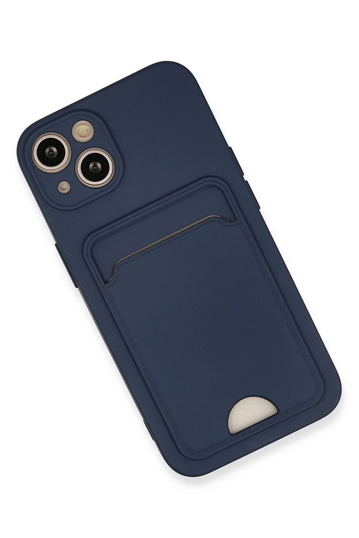 Newface iPhone 13 Kılıf Kelvin Kartvizitli Silikon - Lacivert