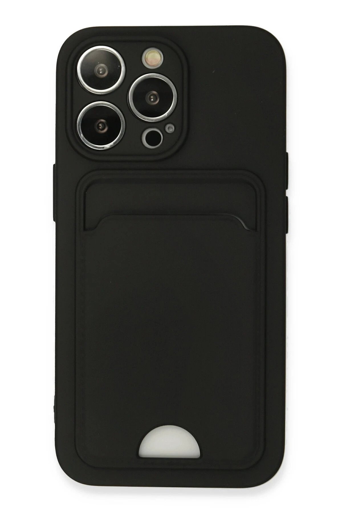 Newface iPhone 13 Pro Kılıf Kelvin Kartvizitli Silikon - Siyah