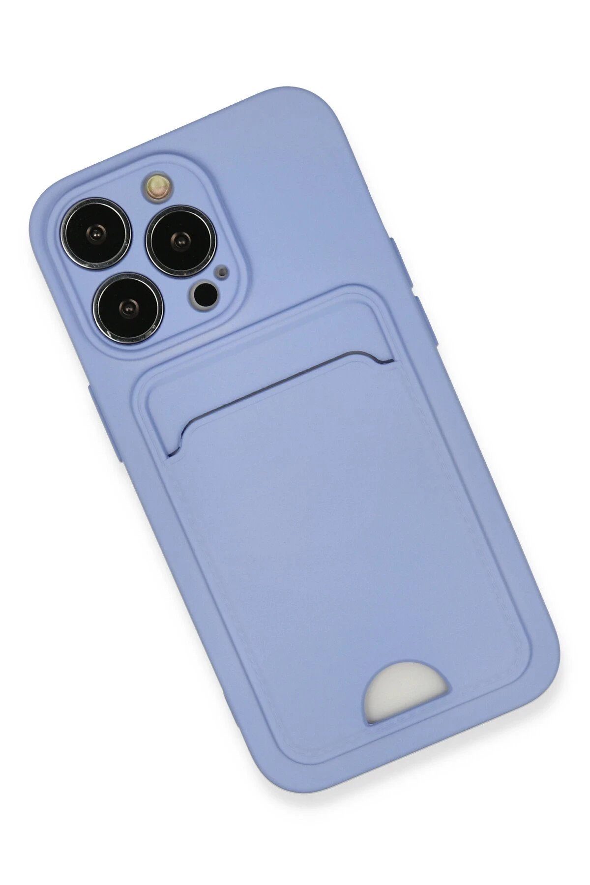 Newface iPhone 13 Pro Kılıf Kelvin Kartvizitli Silikon - Lila