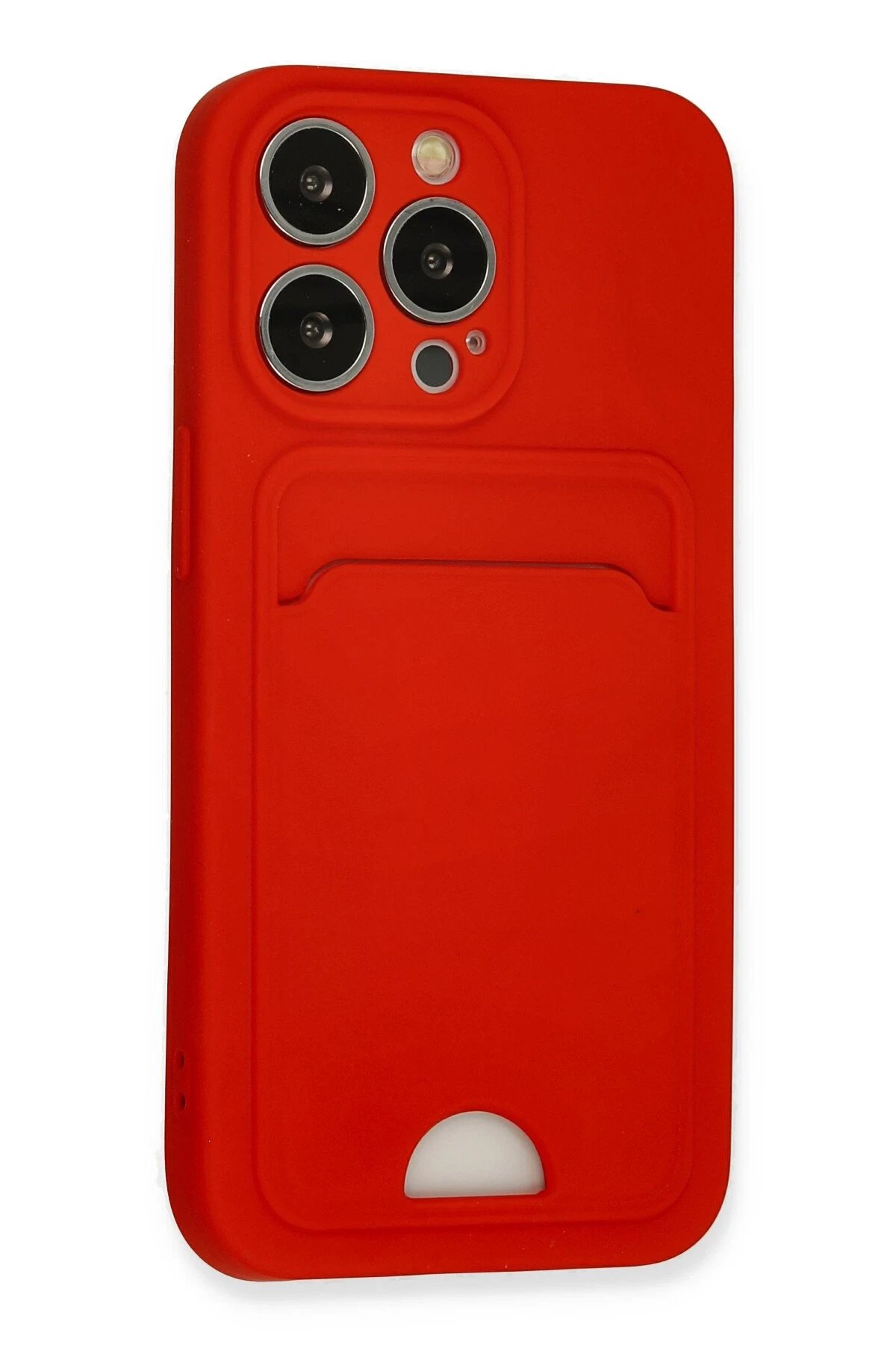 Newface iPhone 13 Pro Kılıf Kelvin Kartvizitli Silikon - Kırmızı