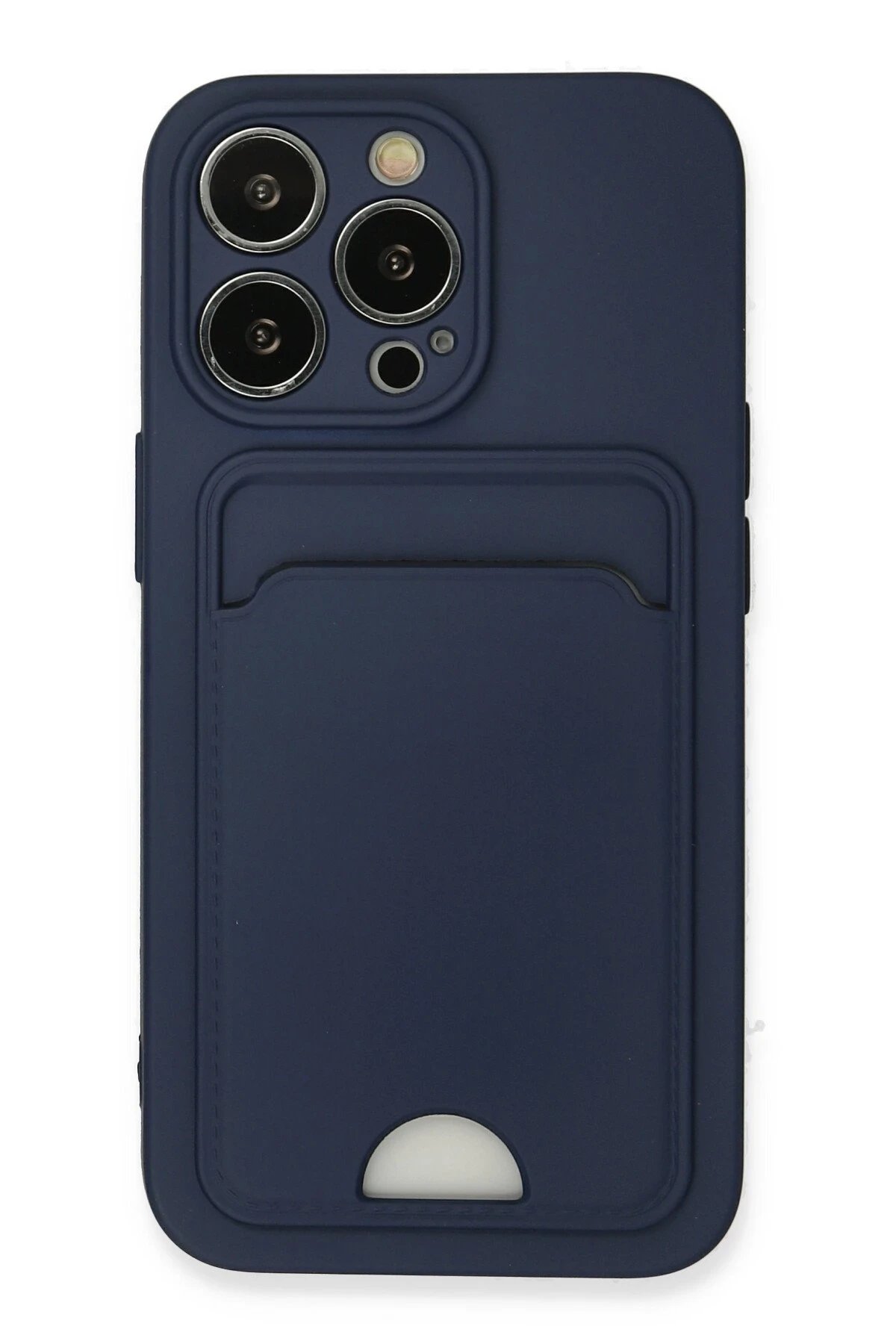 Newface iPhone 13 Pro Kılıf Kelvin Kartvizitli Silikon - Lacivert