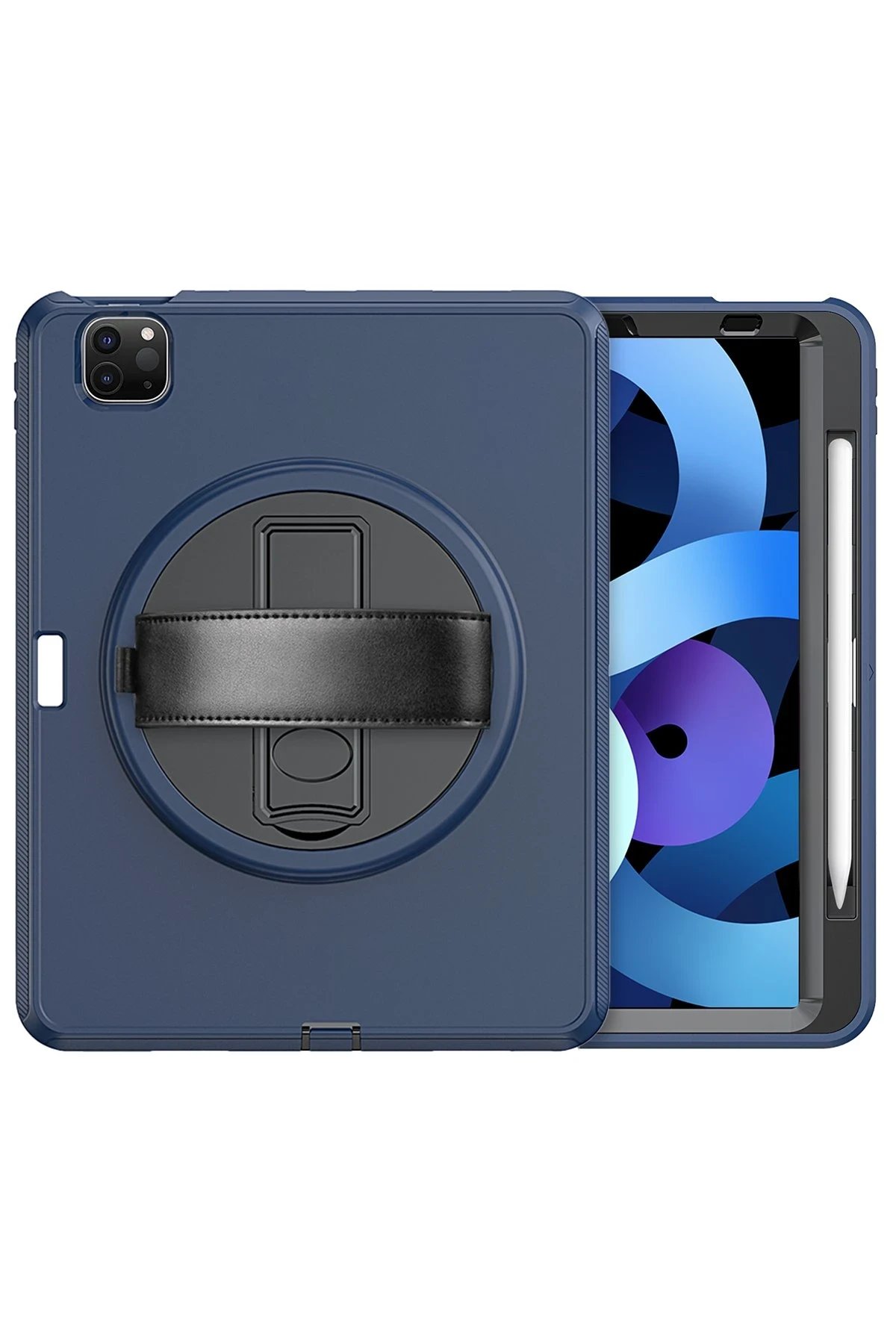 Newface iPad Pro 11 (2018) Kılıf Hand Strap Tablet Kılıfı - Lacivert