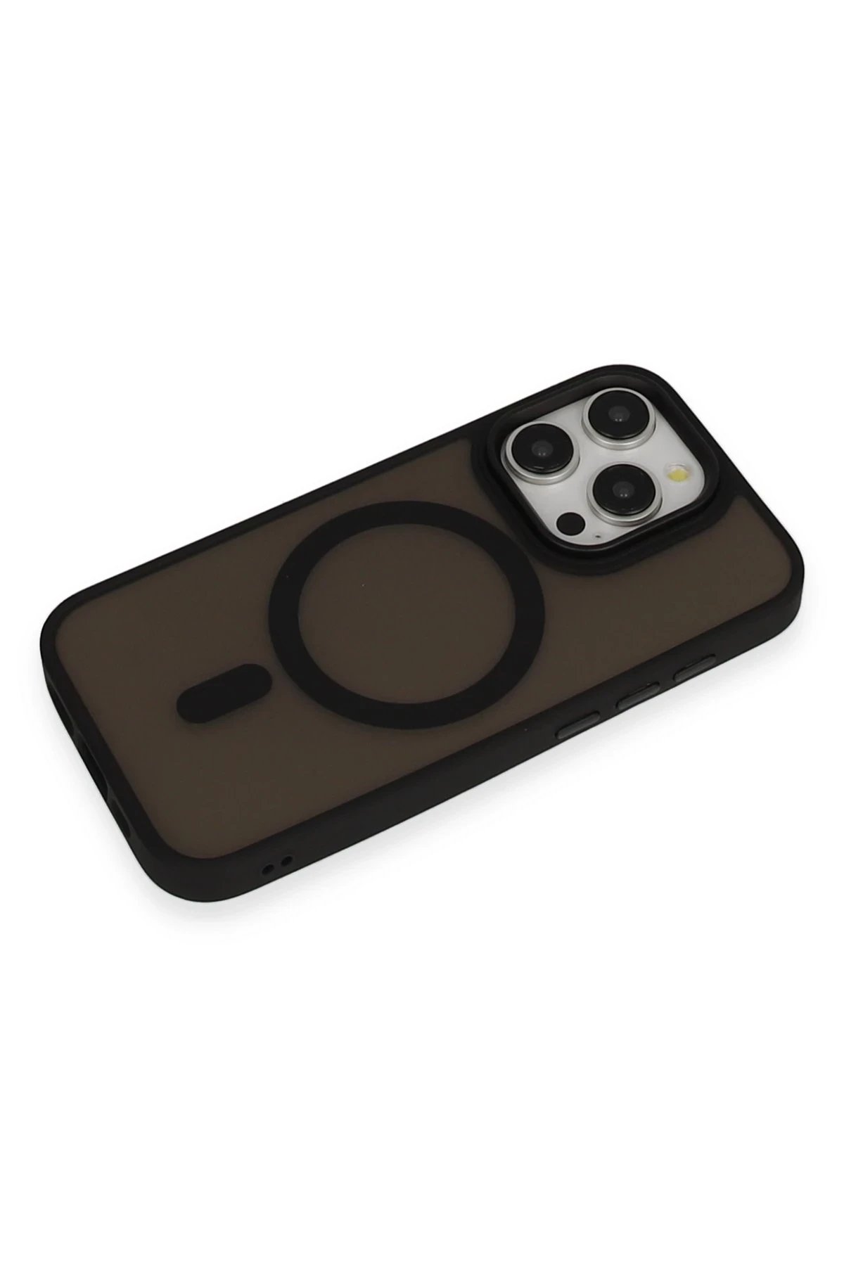 Newface iPhone 15 Pro Max Kılıf Oslo Magsafe Kapak - Siyah