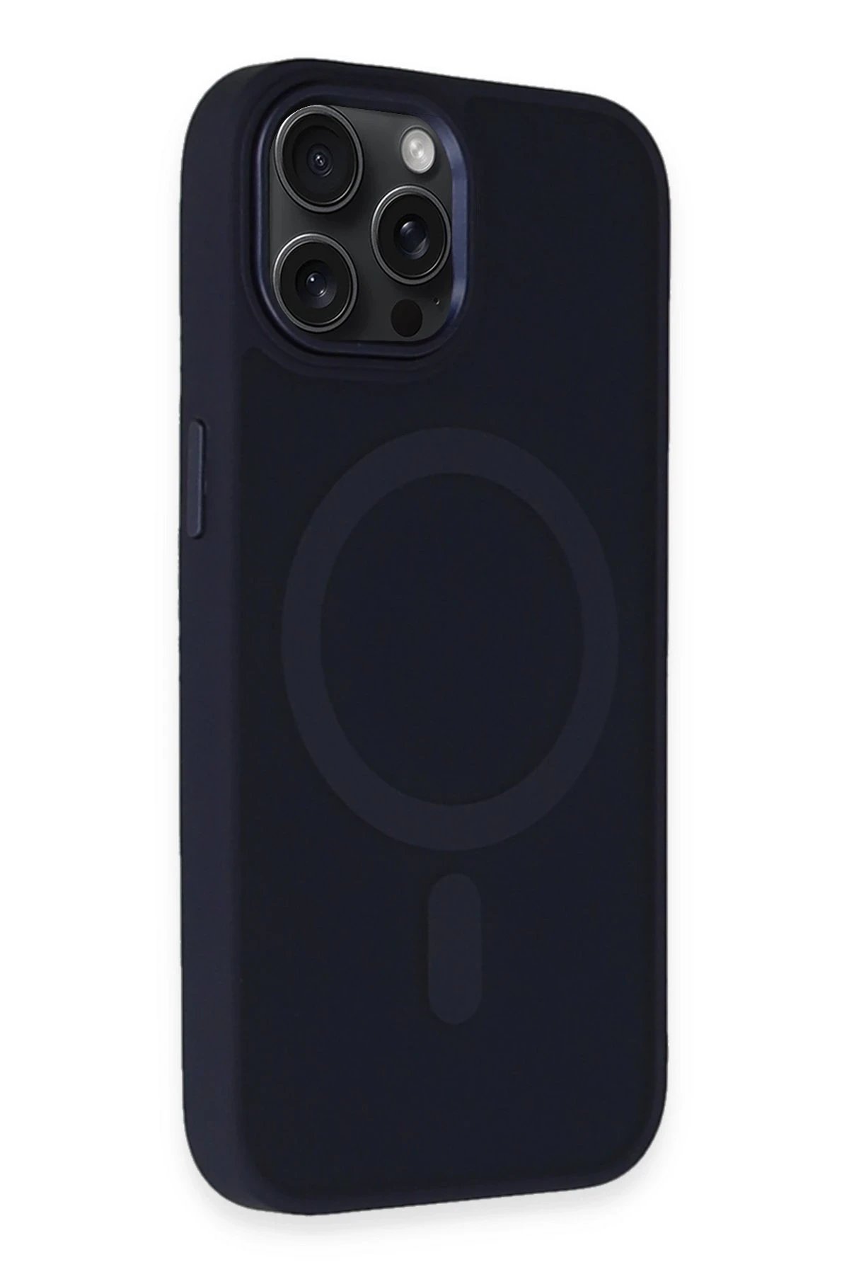 Newface iPhone 15 Pro Max Kılıf Oslo Magsafe Kapak - Lacivert