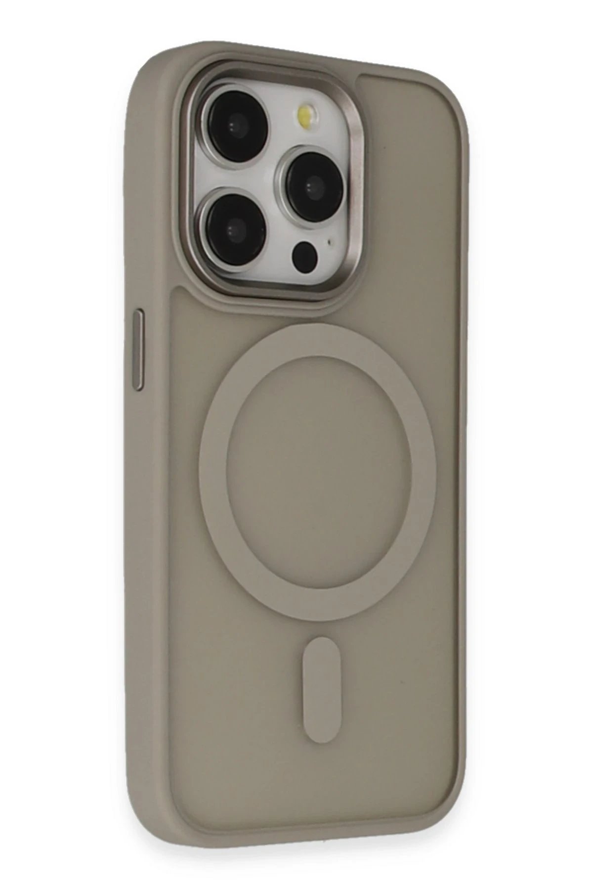 Newface iPhone 15 Pro Max Kılıf Oslo Magsafe Kapak - Titan Gri