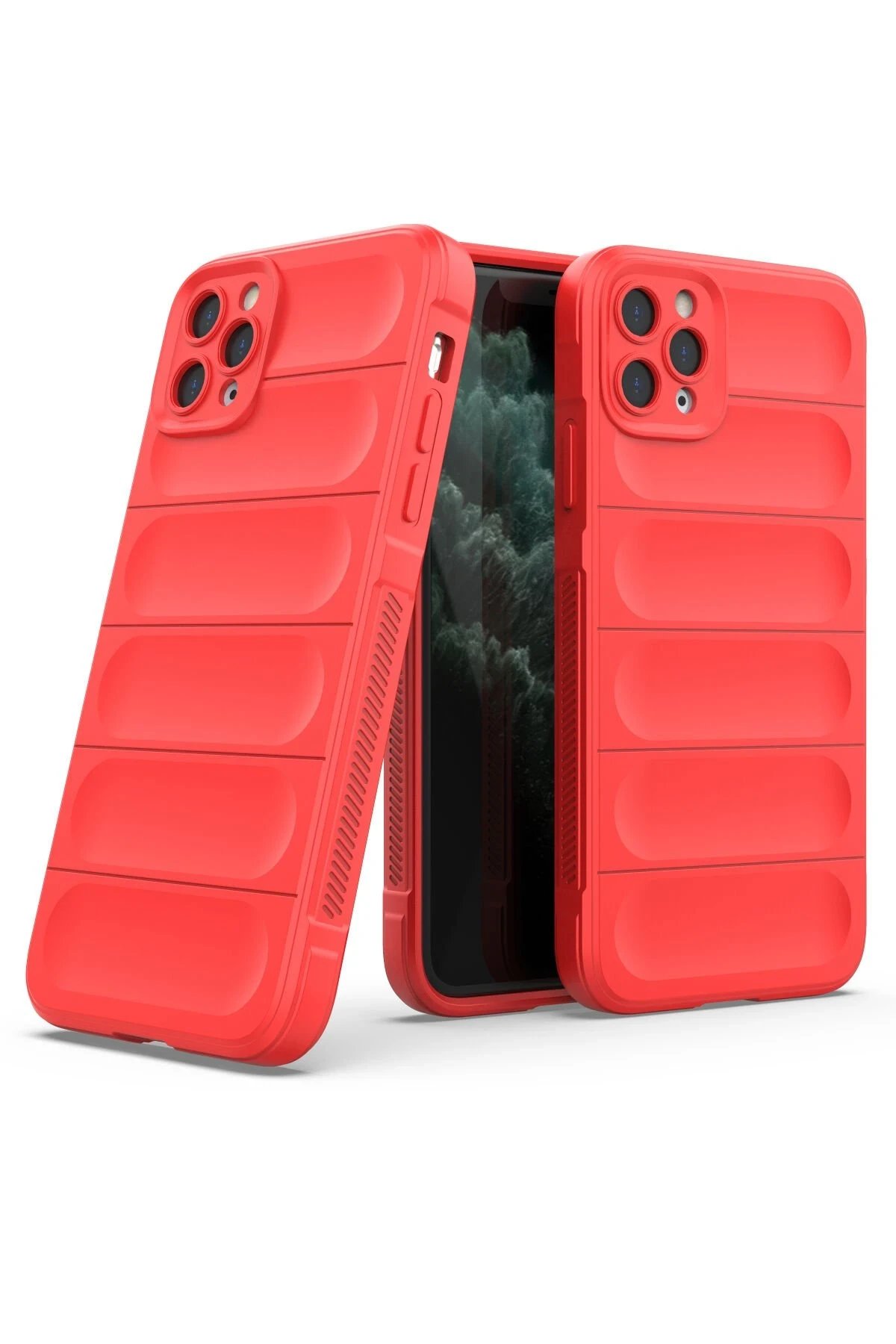 Newface iPhone 11 Pro Kılıf Optimum Silikon - Kırmızı