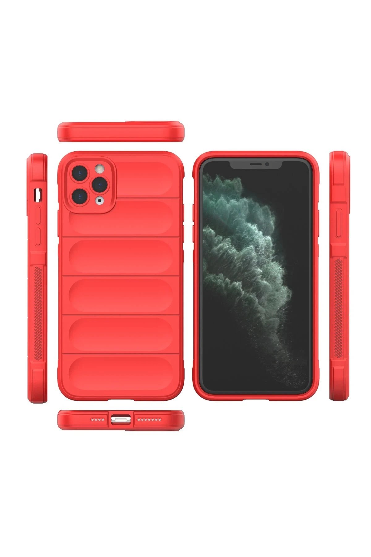 Newface iPhone 11 Pro Kılıf Optimum Silikon - Kırmızı