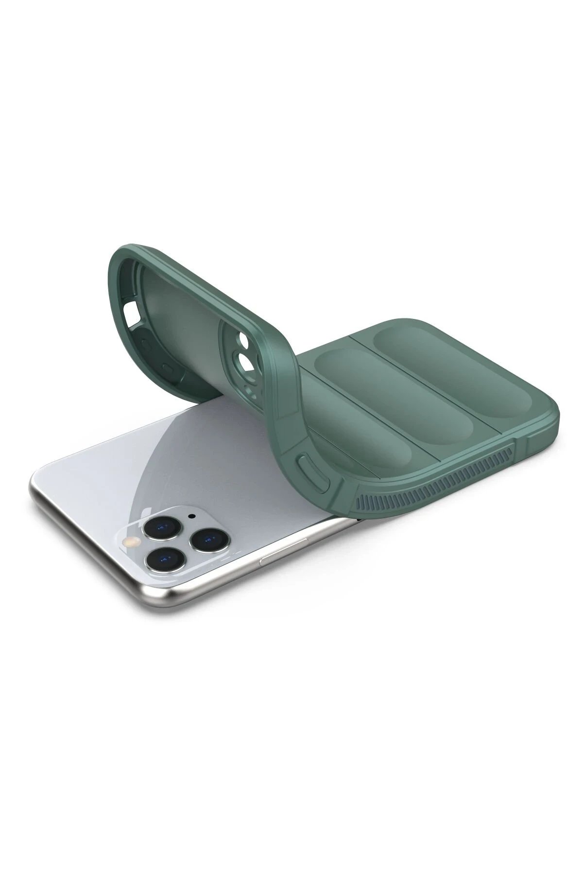 Newface iPhone 11 Pro Kılıf Optimum Silikon - Koyu Yeşil