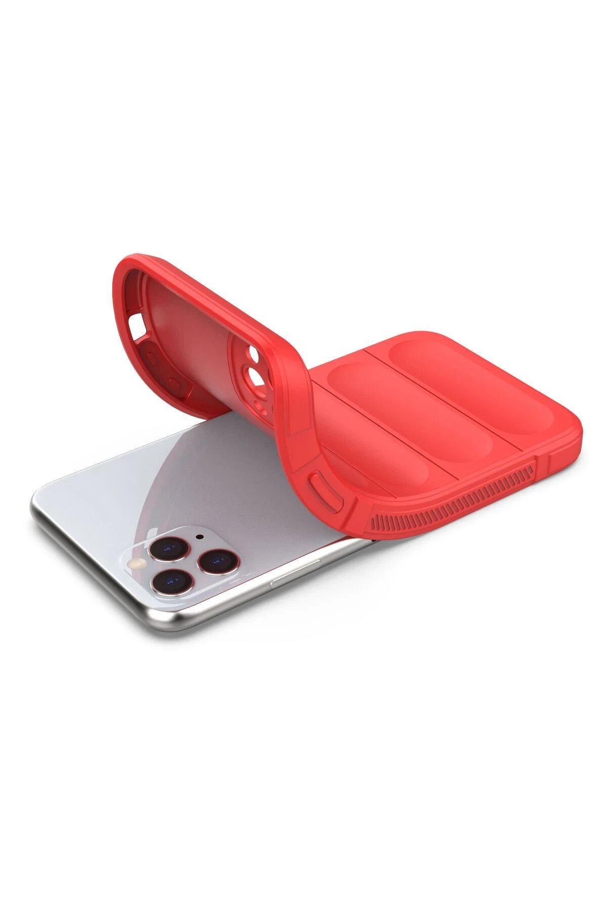 Newface iPhone 11 Pro Max Kılıf Optimum Silikon - Kırmızı