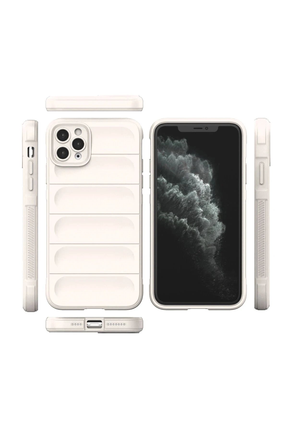 Newface iPhone 11 Pro Max Kılıf Optimum Silikon - Krem