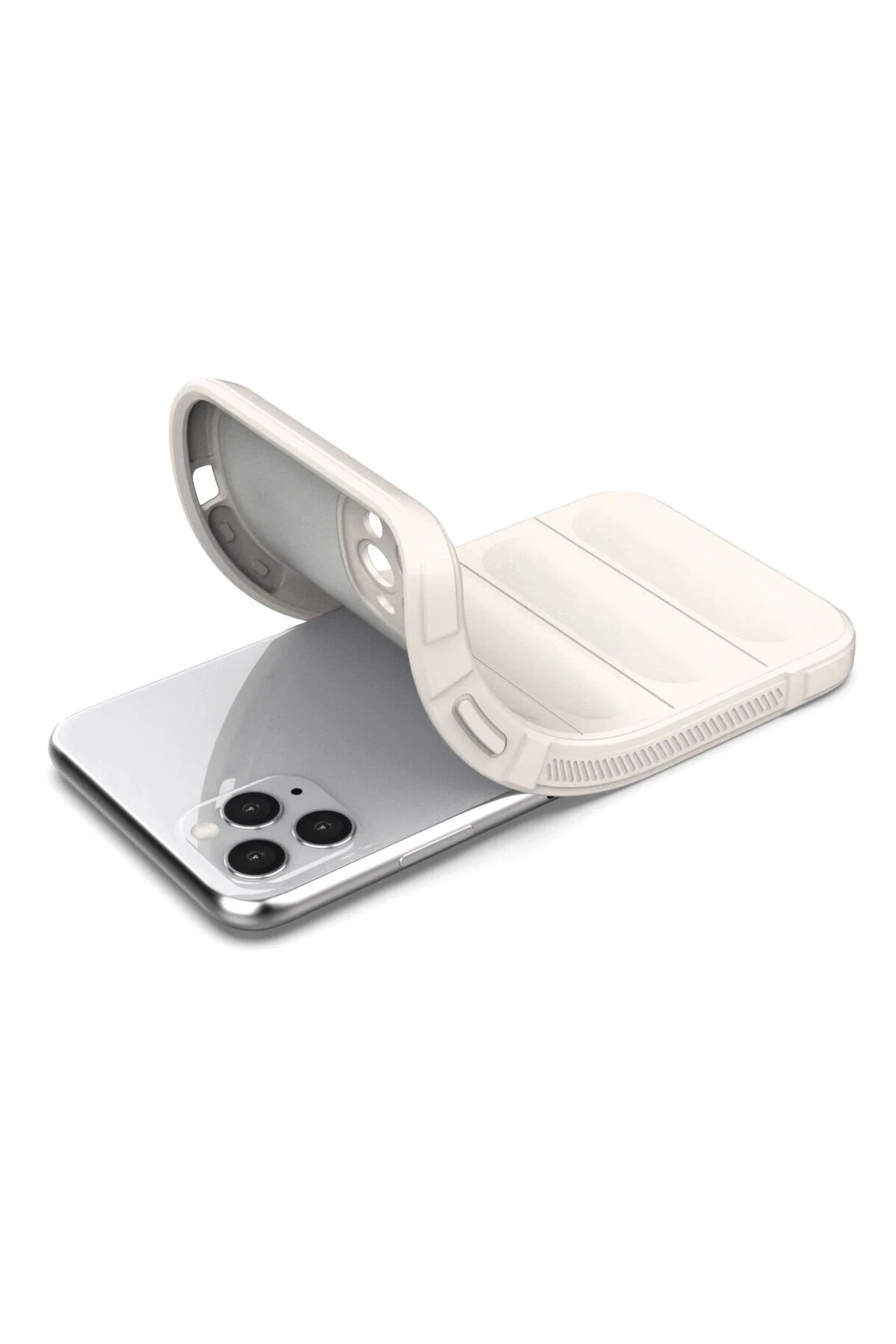 Newface iPhone 11 Pro Max Kılıf Optimum Silikon - Krem