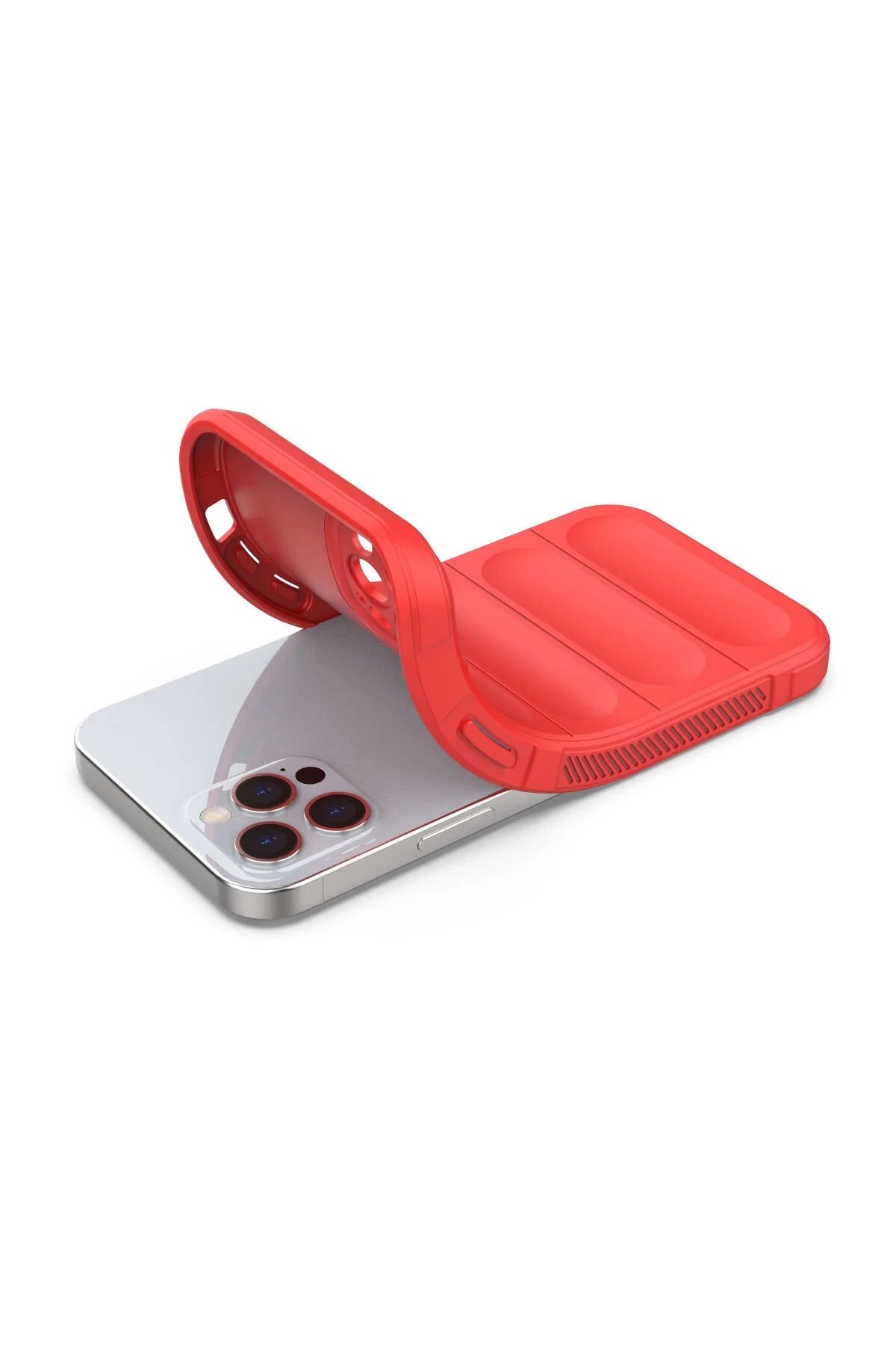 Newface iPhone 12 Pro Kılıf Optimum Silikon - Kırmızı