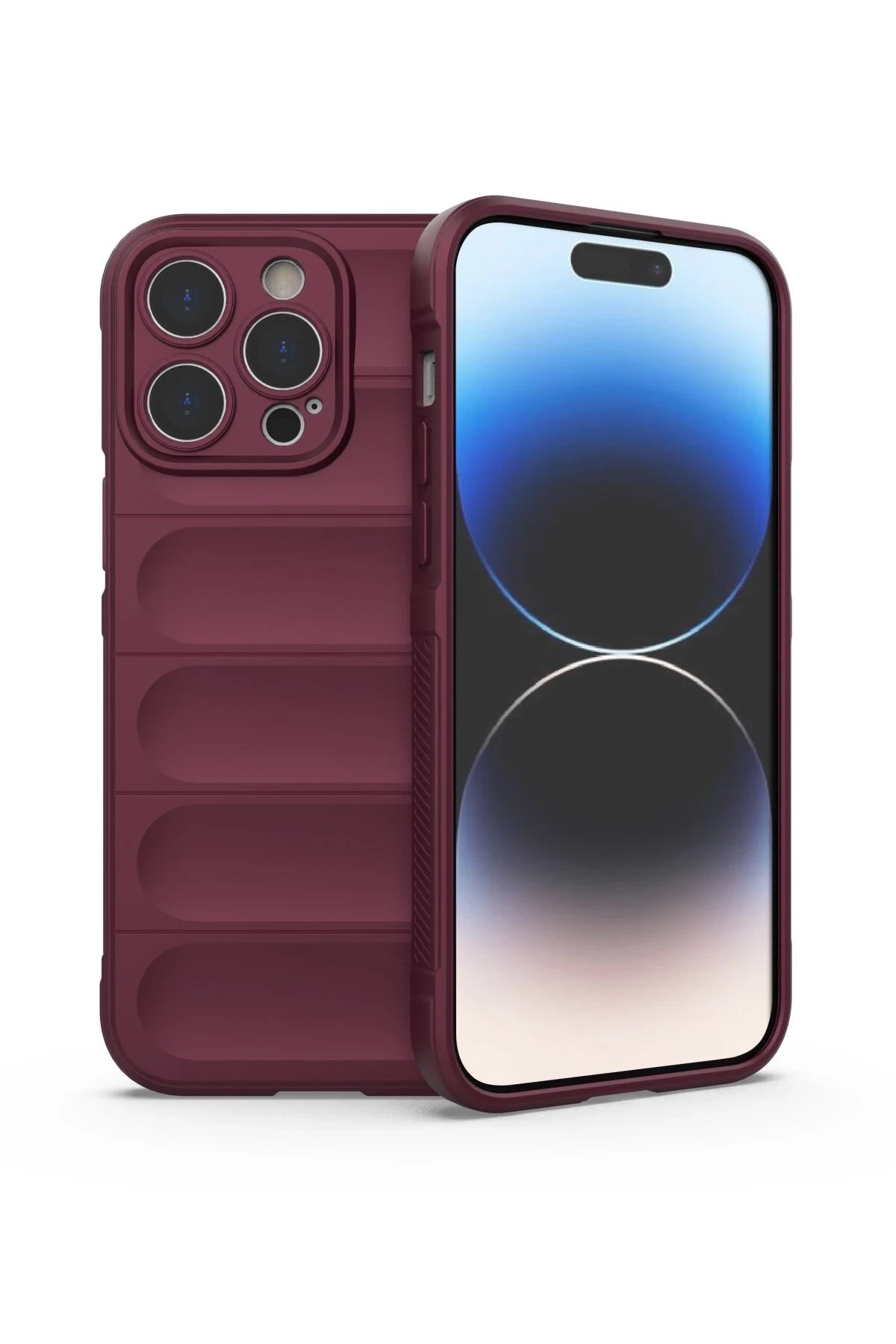 Newface iPhone 13 Pro Kılıf Optimum Silikon - Bordo