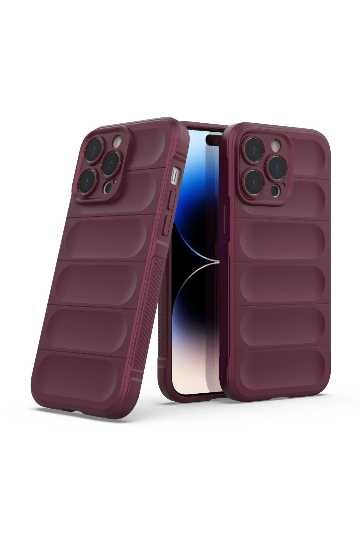 Newface iPhone 13 Pro Kılıf Optimum Silikon - Bordo