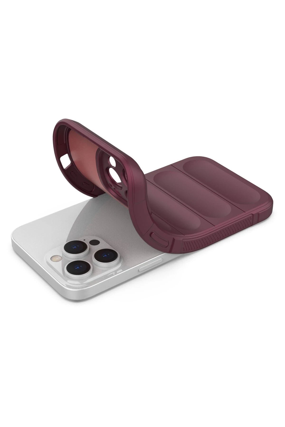 Newface iPhone 13 Pro Kılıf Optimum Silikon - Bordo