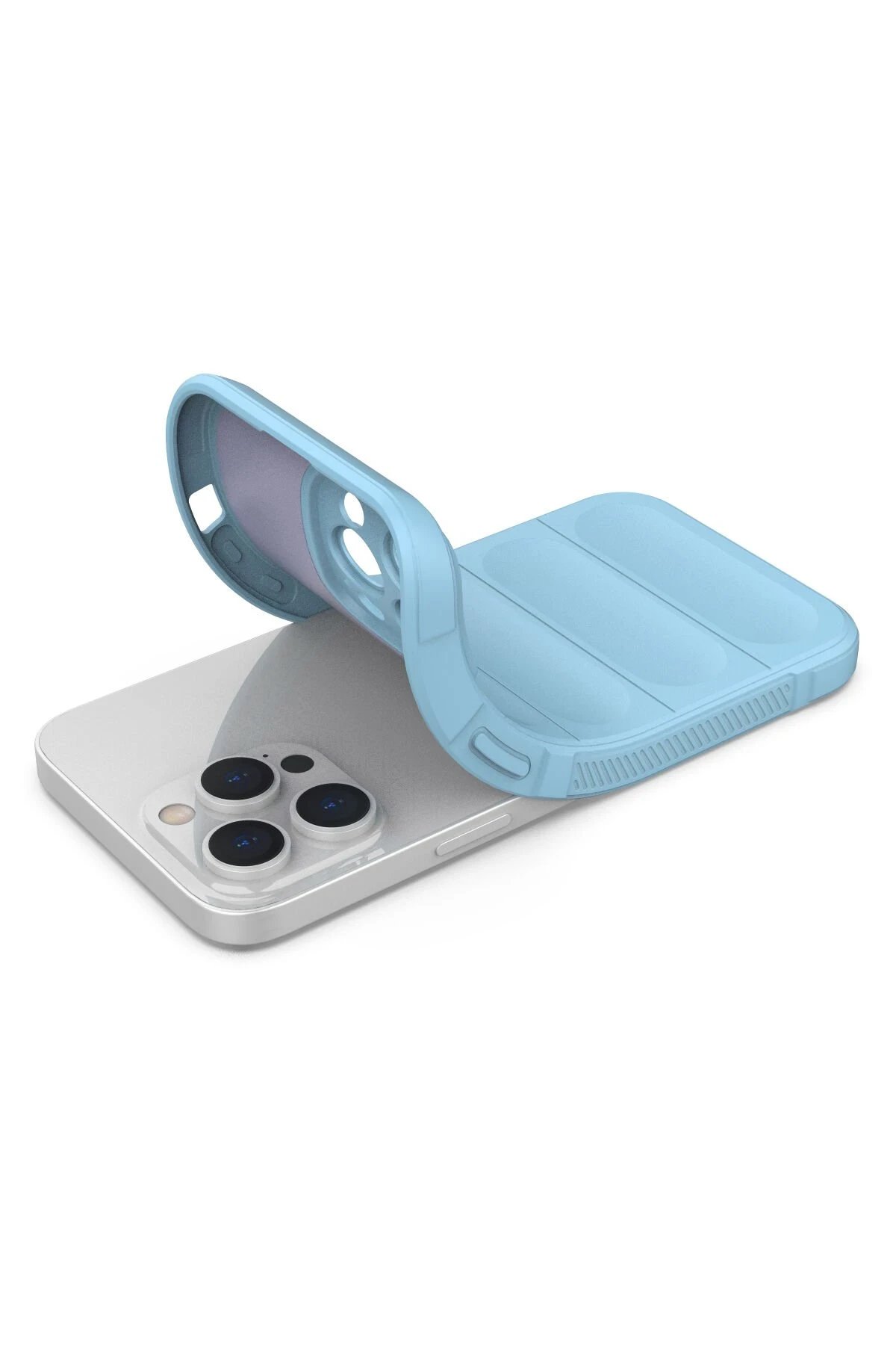 Newface iPhone 13 Pro Max Kılıf Optimum Silikon - Sky Blue