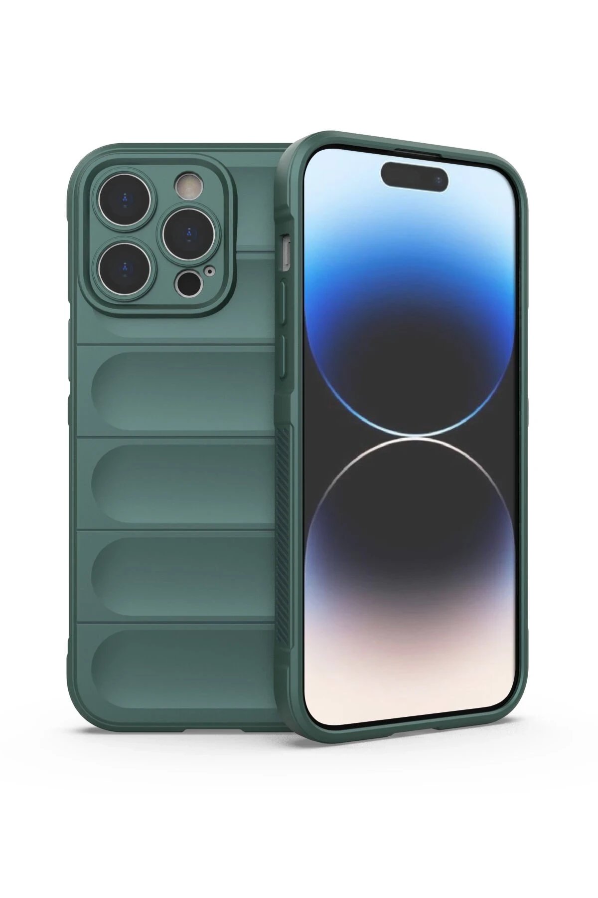 Newface iPhone 14 Pro Kılıf Optimum Silikon - Koyu Yeşil