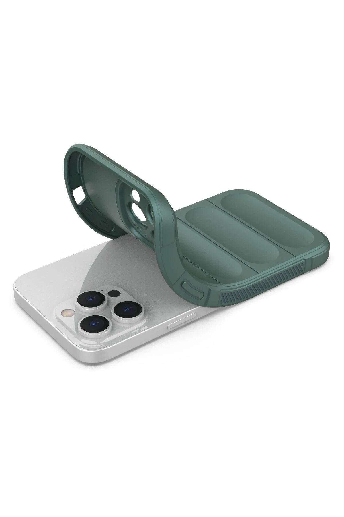 Newface iPhone 14 Pro Kılıf Optimum Silikon - Koyu Yeşil