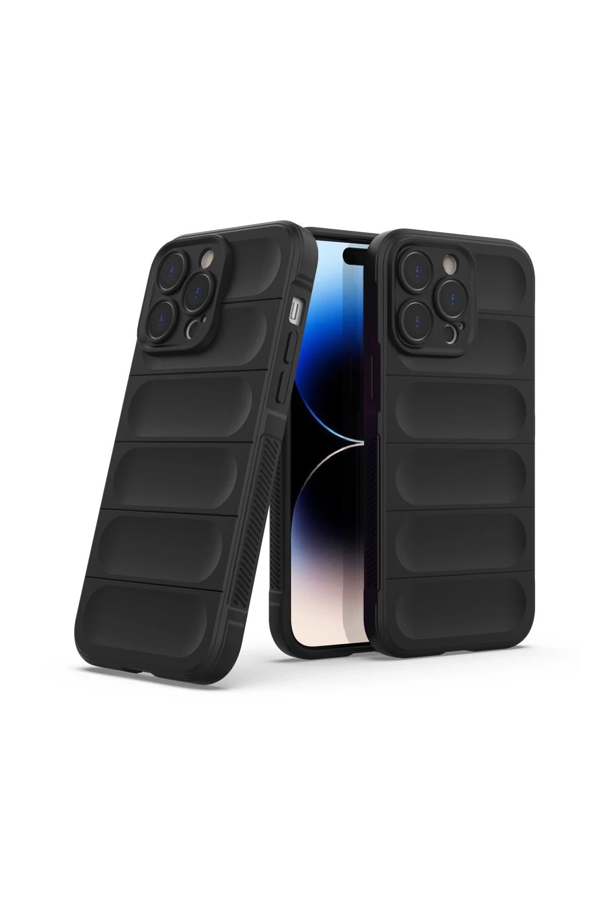 Newface iPhone 14 Pro Max Kılıf Optimum Silikon - Siyah