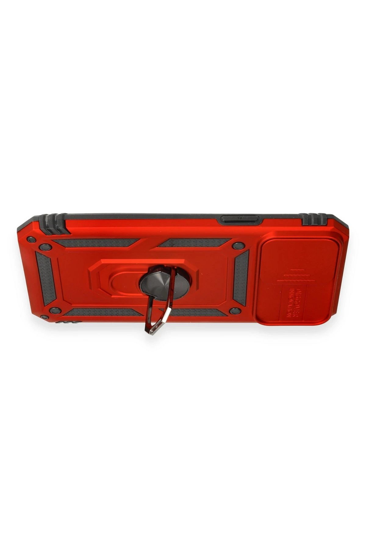 Newface iPhone 12 Pro Max Kılıf Pars Lens Yüzüklü Silikon - Kırmızı